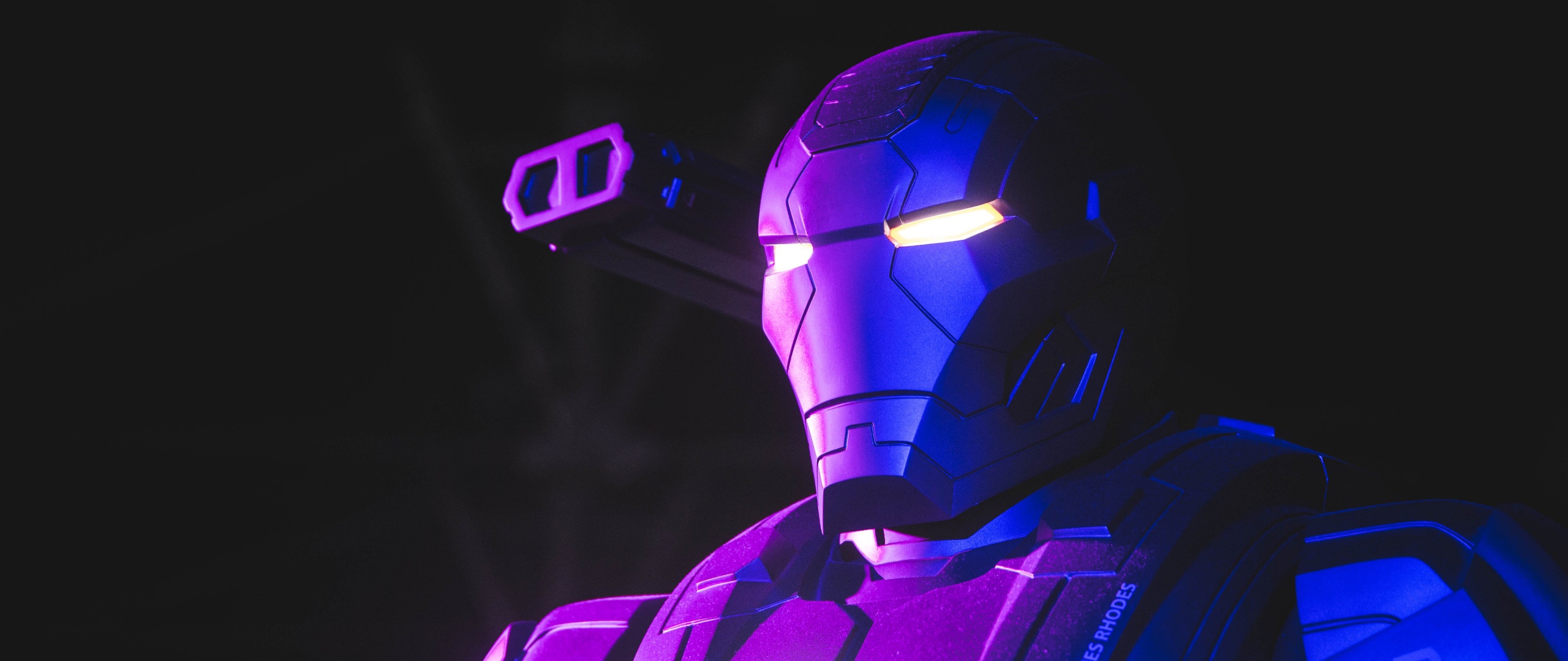 War Machine Wallpaper 4K, Neon, Marvel