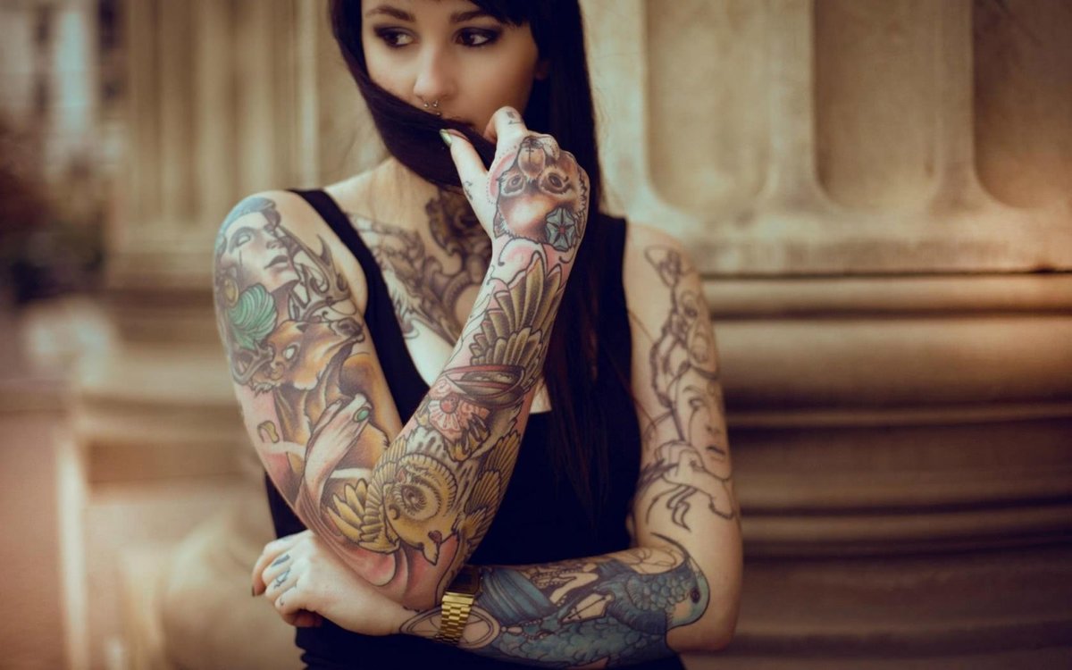 Model Tattoo Wallpaper. Body Art and Painting