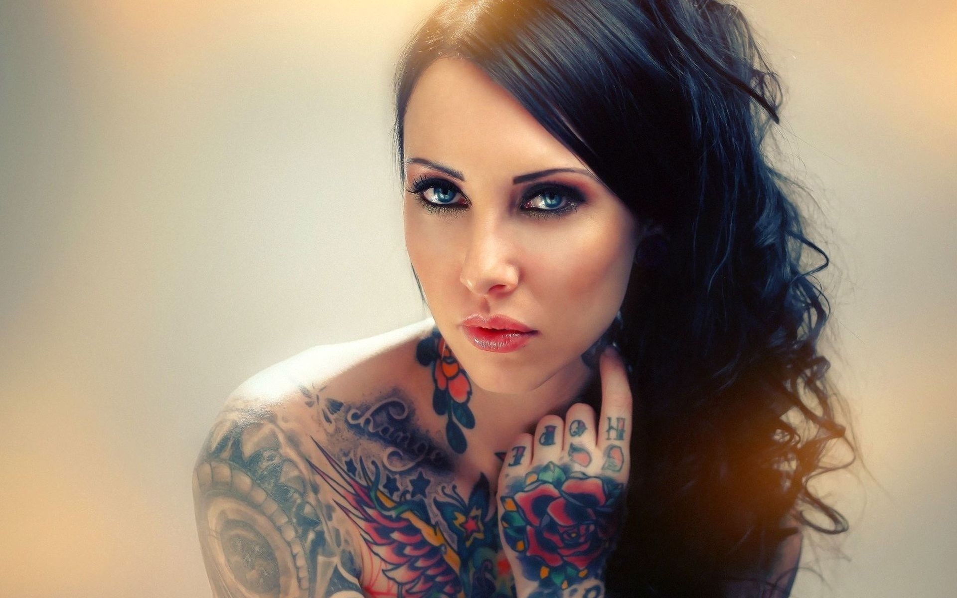 Cool Girl Body Hand Tattoos Wallpaper. Download wallpaper page