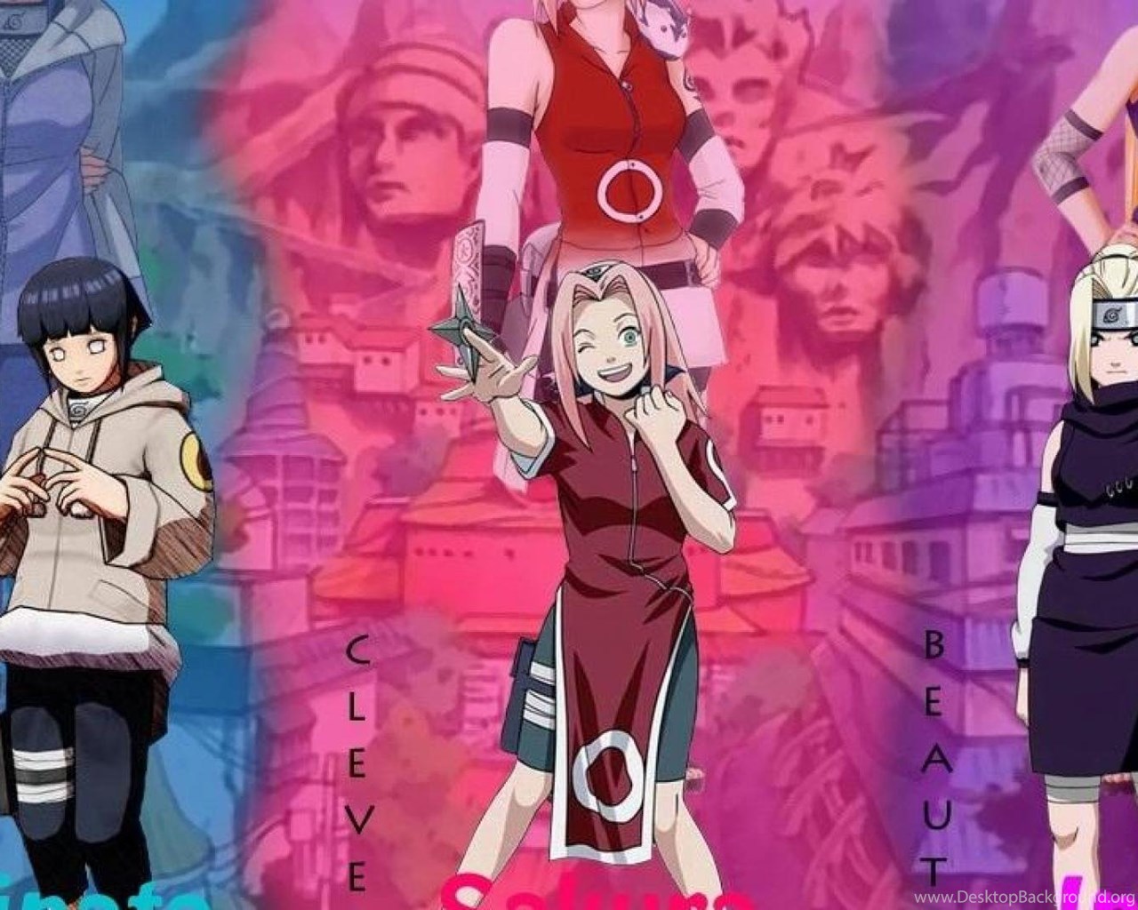 HINATA HYUGA SAKURA HARUNO INO WALLPAPER Desktop Background