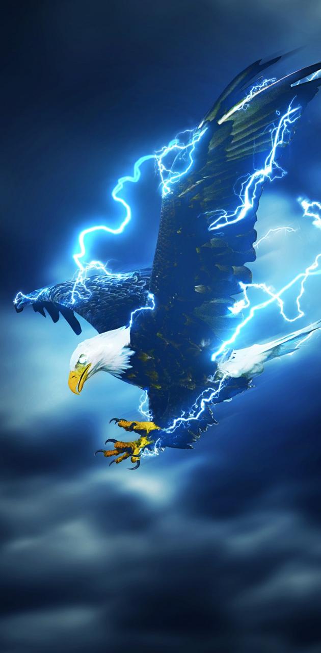 Lightning eagle wallpaper