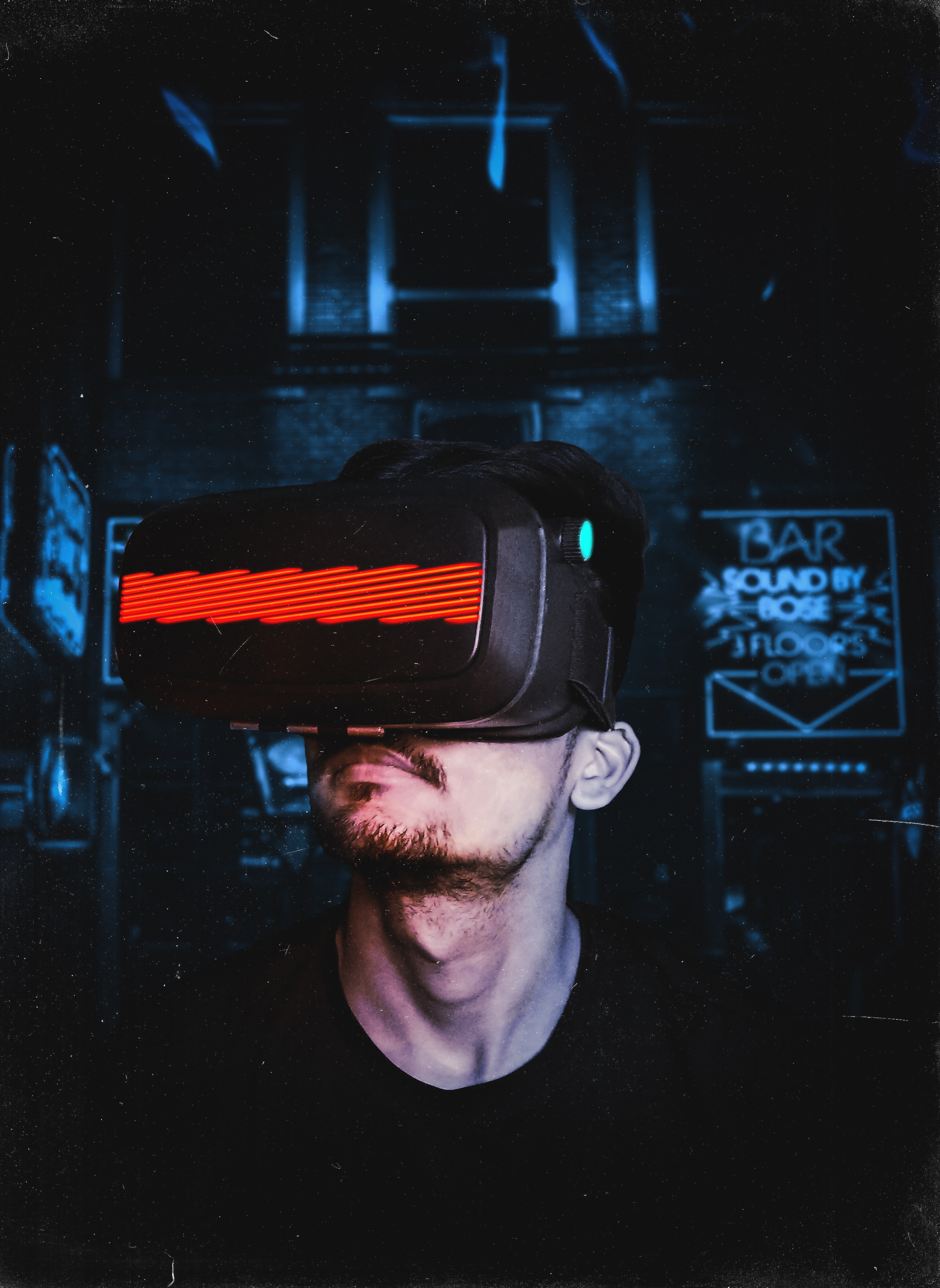 Man Wearing Vr Goggles · Free