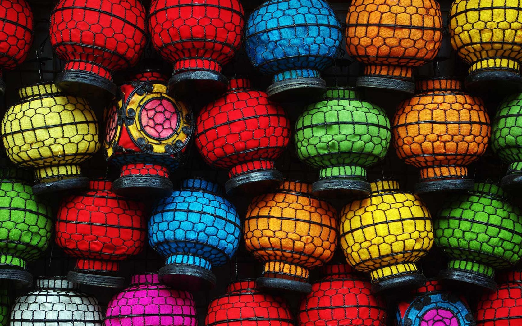 Wallpaper Colorful lanterns, Chinese culture 1920x1080 Full HD 2K Picture, Image