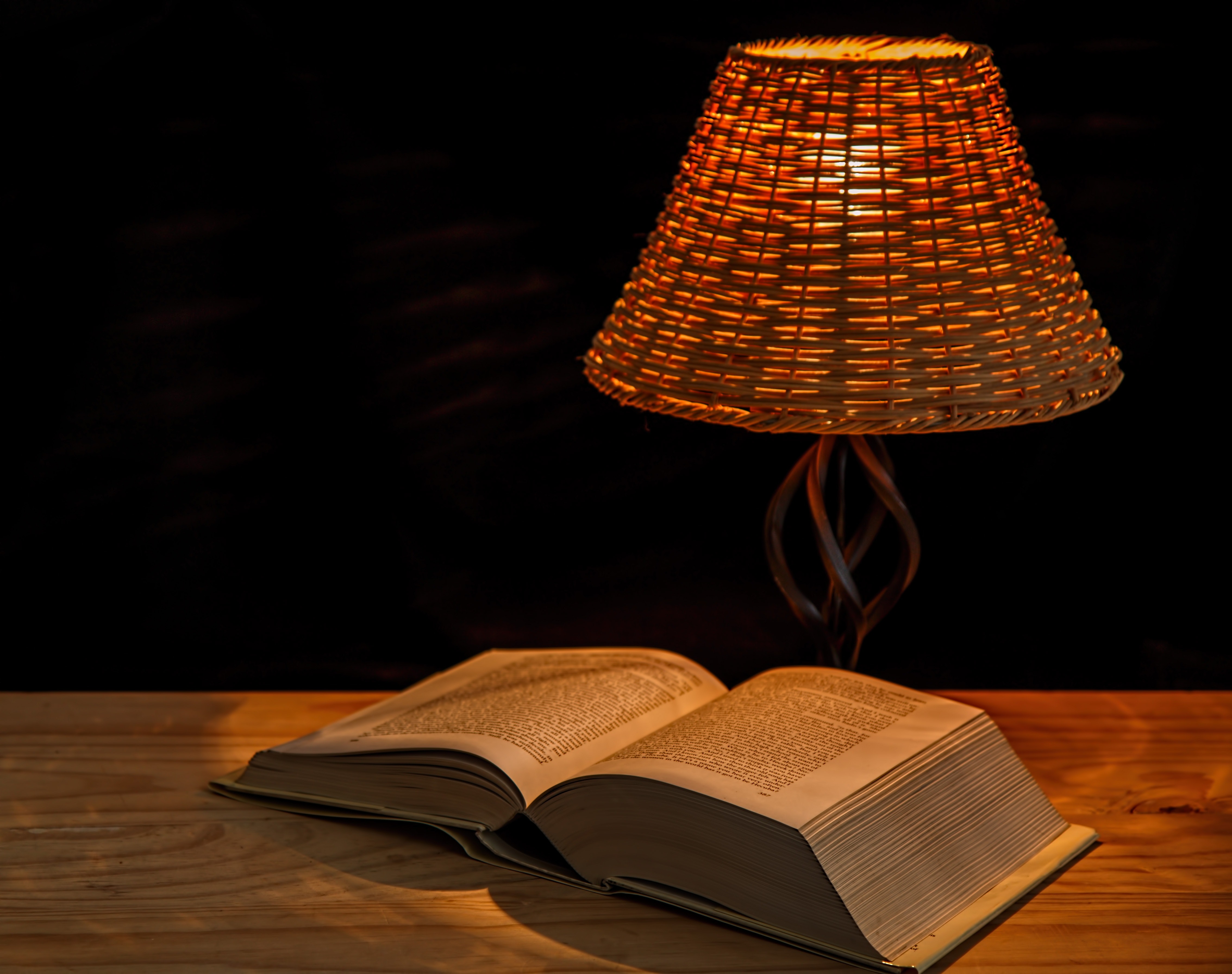 Book Beside Table Lamp · Free