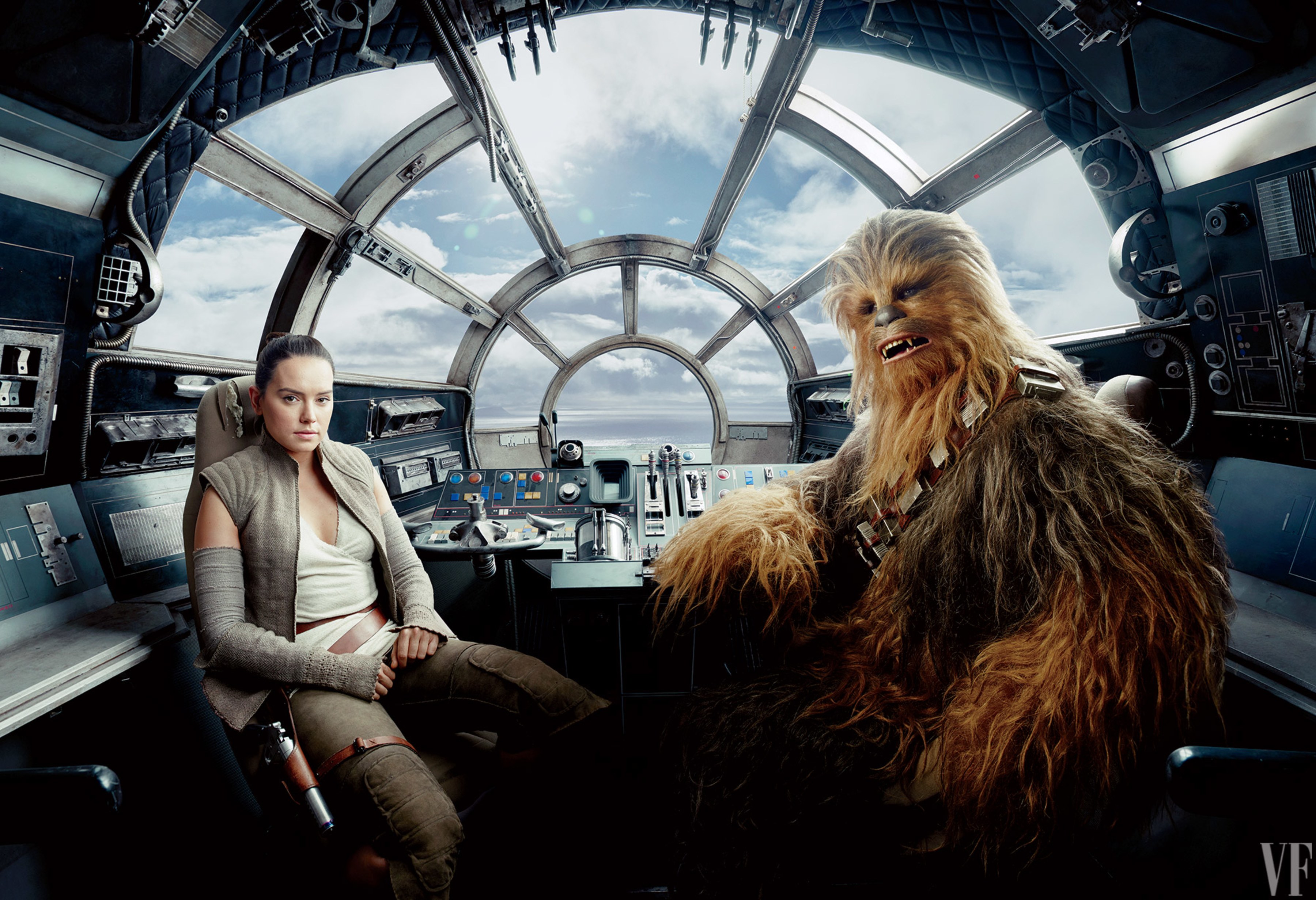 Rey & Chewbacca HD Wallpaper