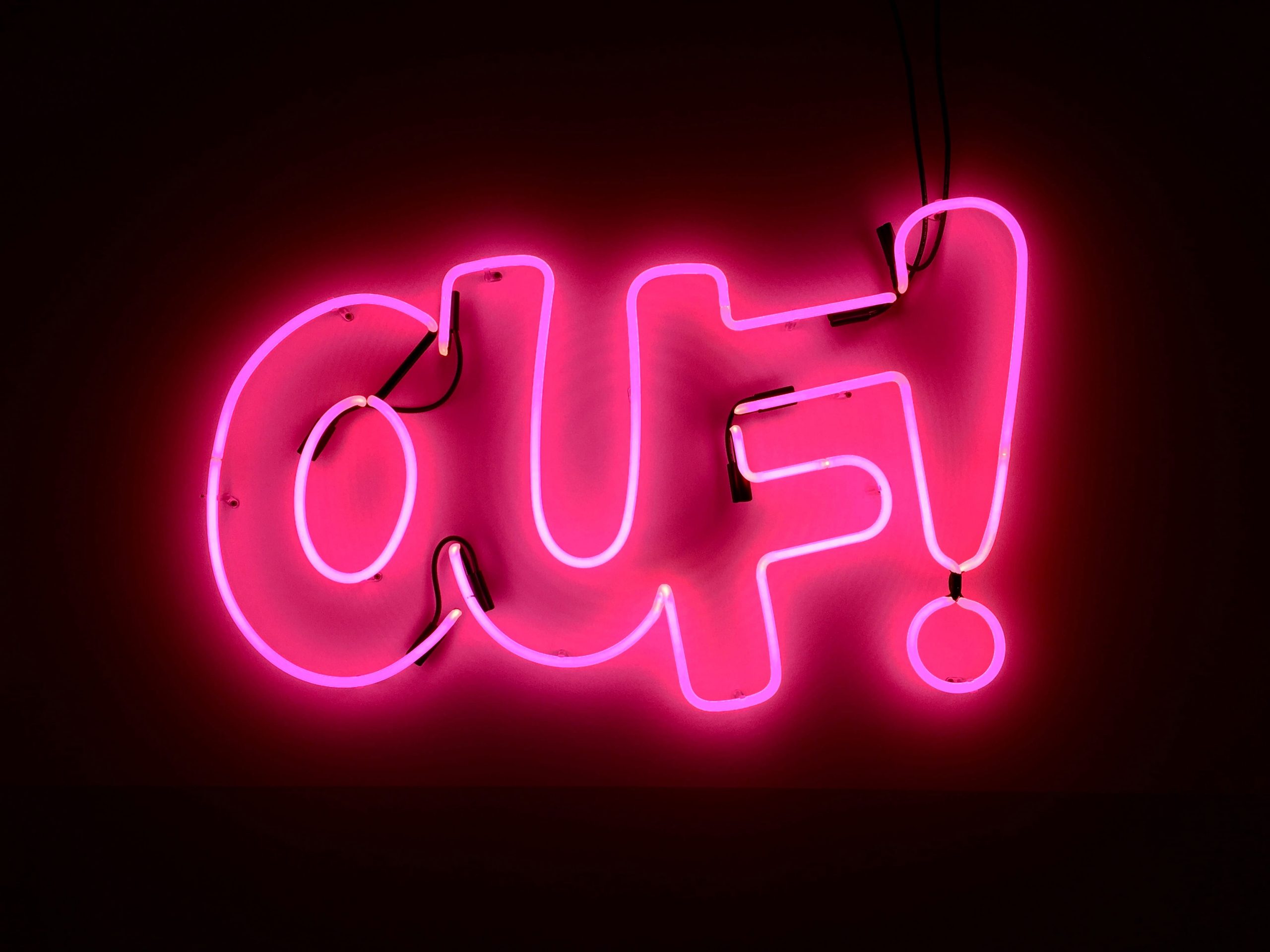 Ouf light signage wallpaper, OUF! neon light signage, neon sign, wallpaper • Wallpaper For You HD Wallpaper For Desktop & Mobile