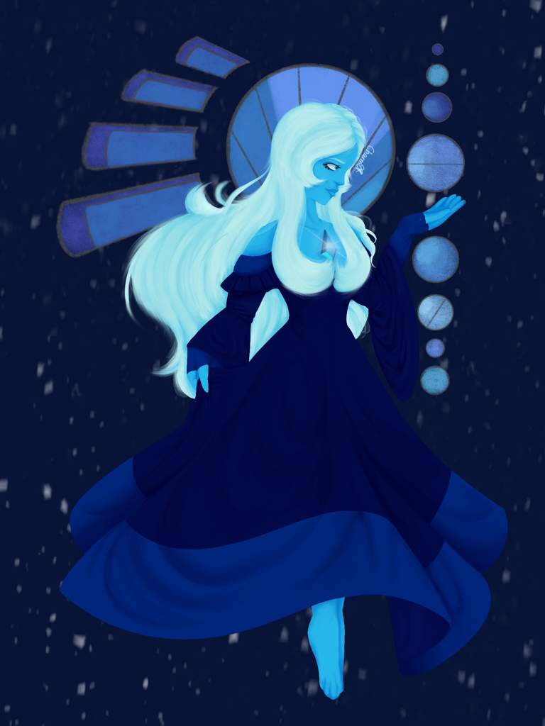 The Lustrous Blue Diamond. SU Blue Diamond Artwork. Steven Universe Amino