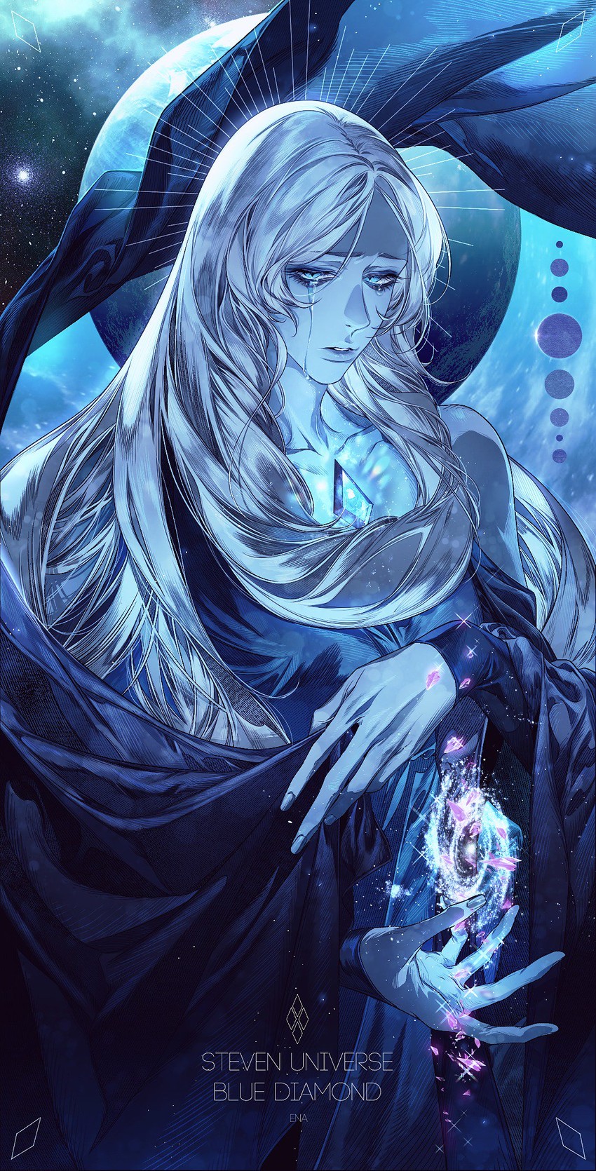 blue diamond (steven universe) drawn by ena_(enaa97)