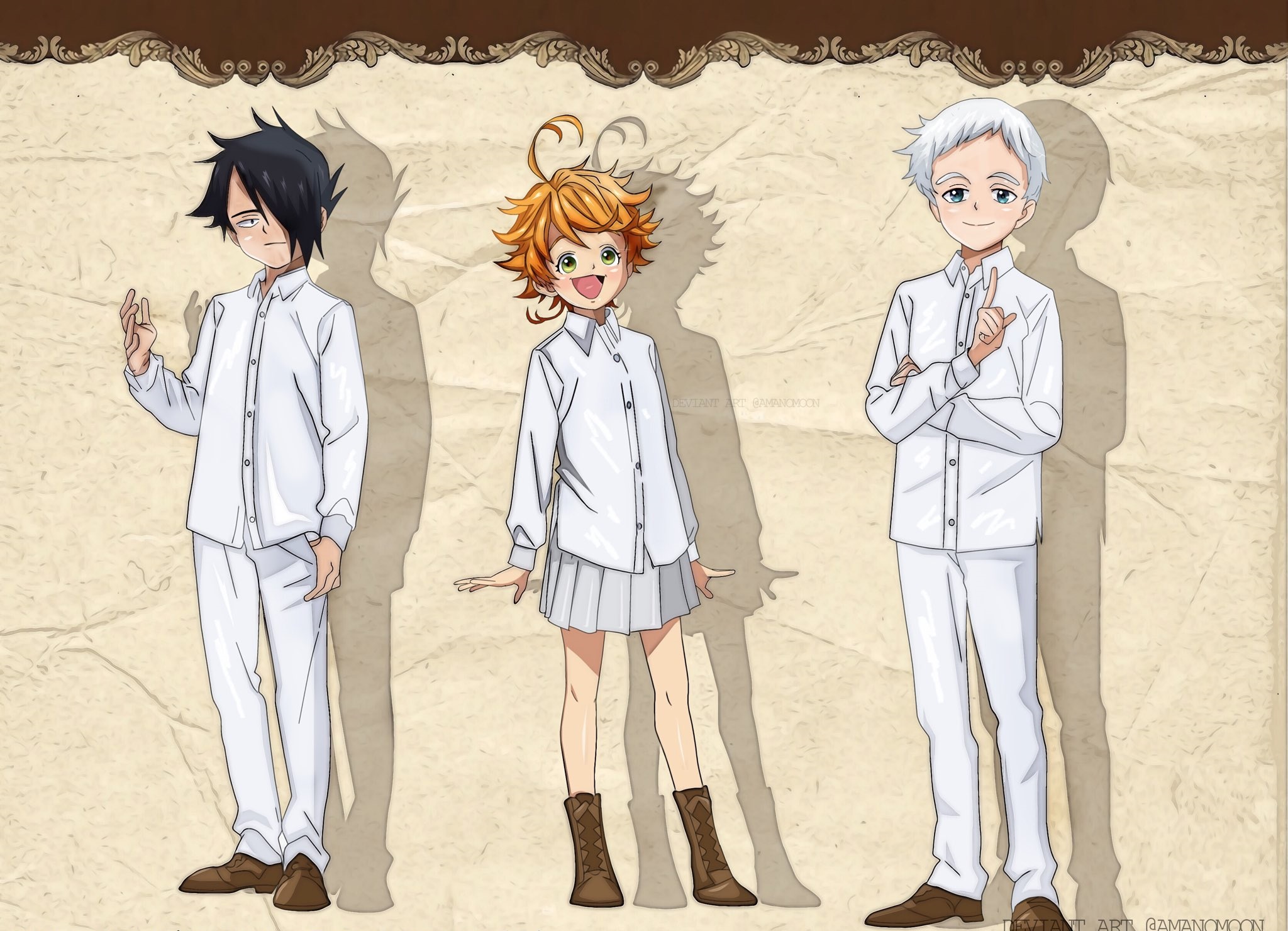 The Promised Neverland Emma Ray Norman HD 4K Wallpaper #5.2992
