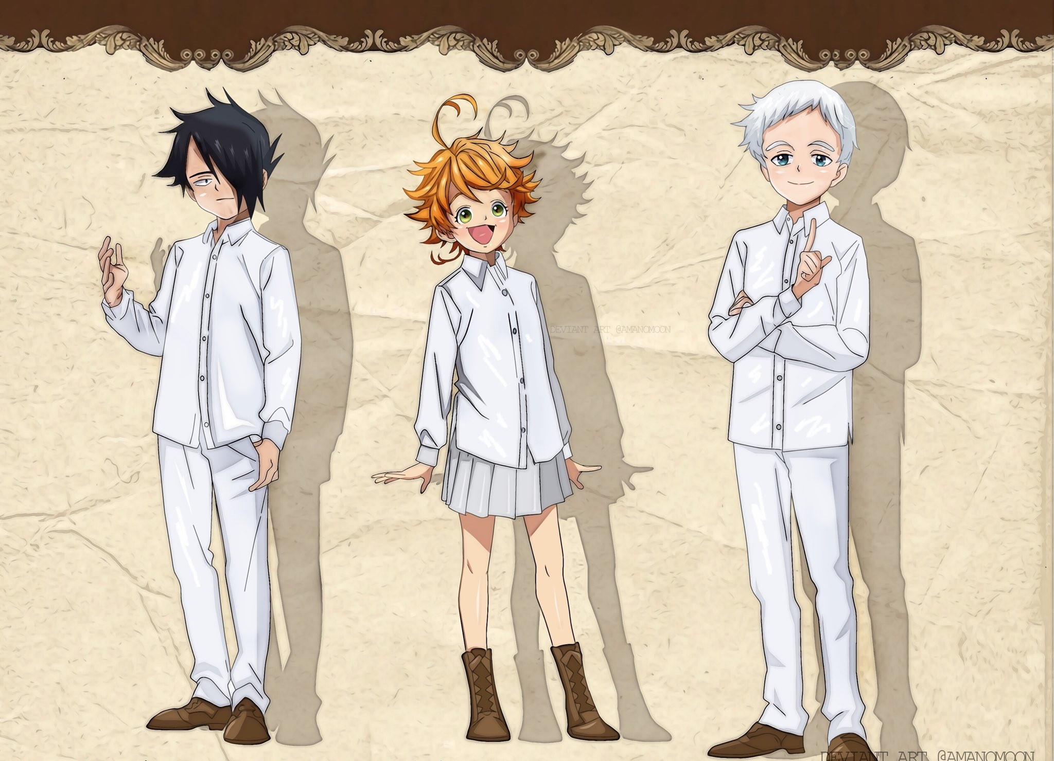 The Promised Neverland Emma Ray Norman HD 4K Wallpaper #5.2994