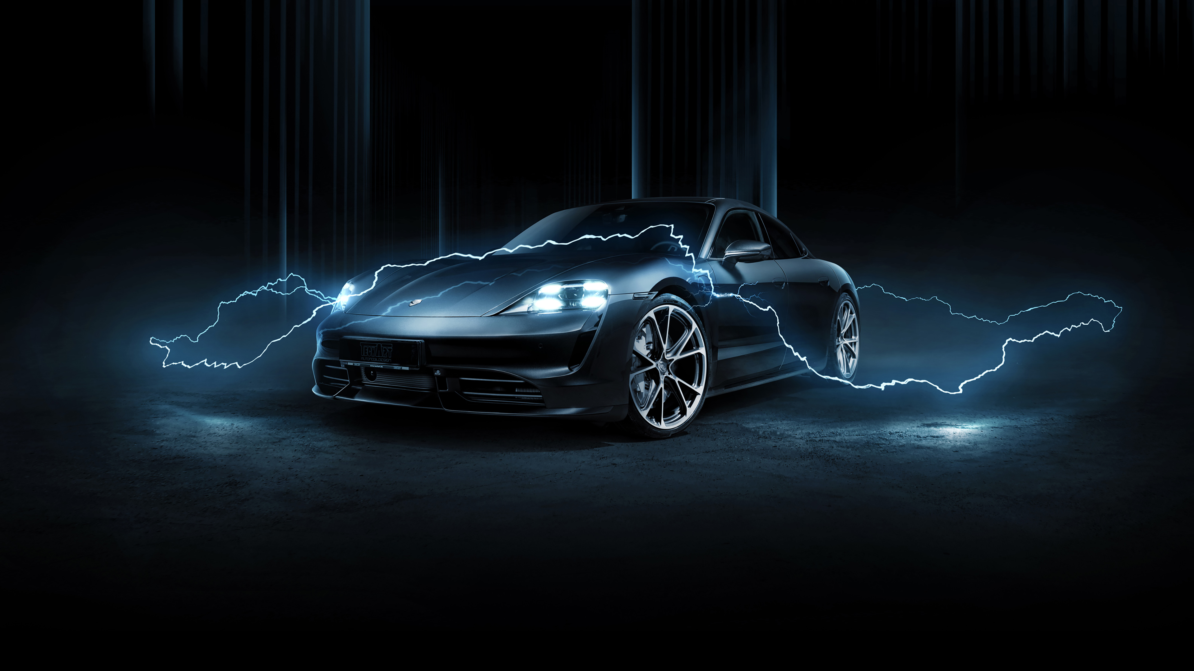 TechArt Porsche Taycan Turbo 2020 4K 3 Wallpaper. HD Car Wallpaper