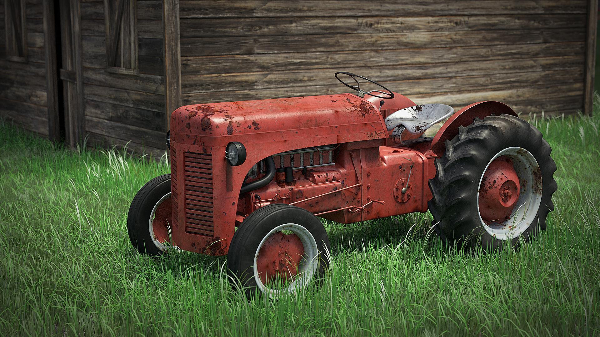 Old tractor. Live wallpaper for Android