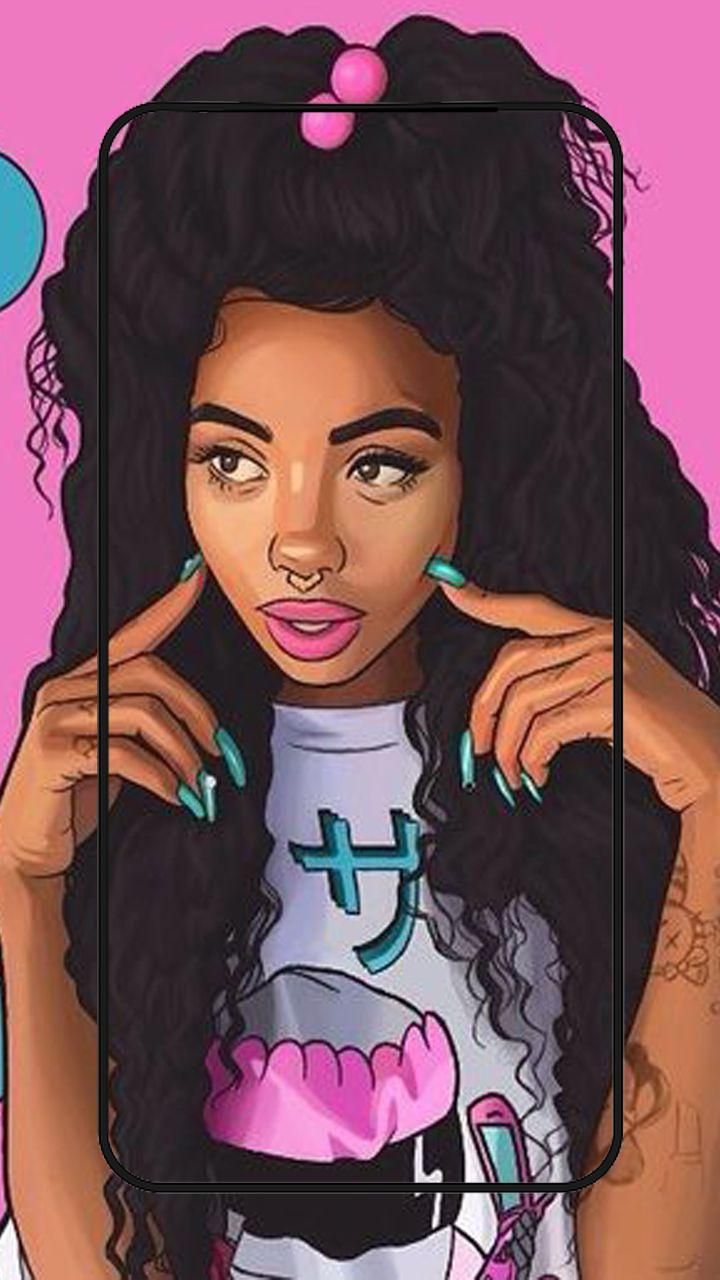 Black girl cartoon, Cute girl wallpaper, Black girl art