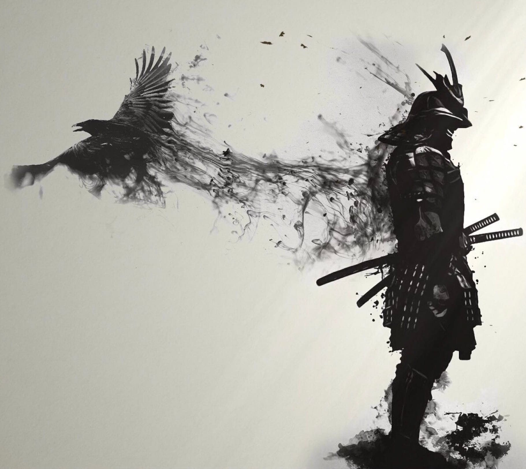 Samurai and Raven Wallpaper Free Samurai and Raven Background