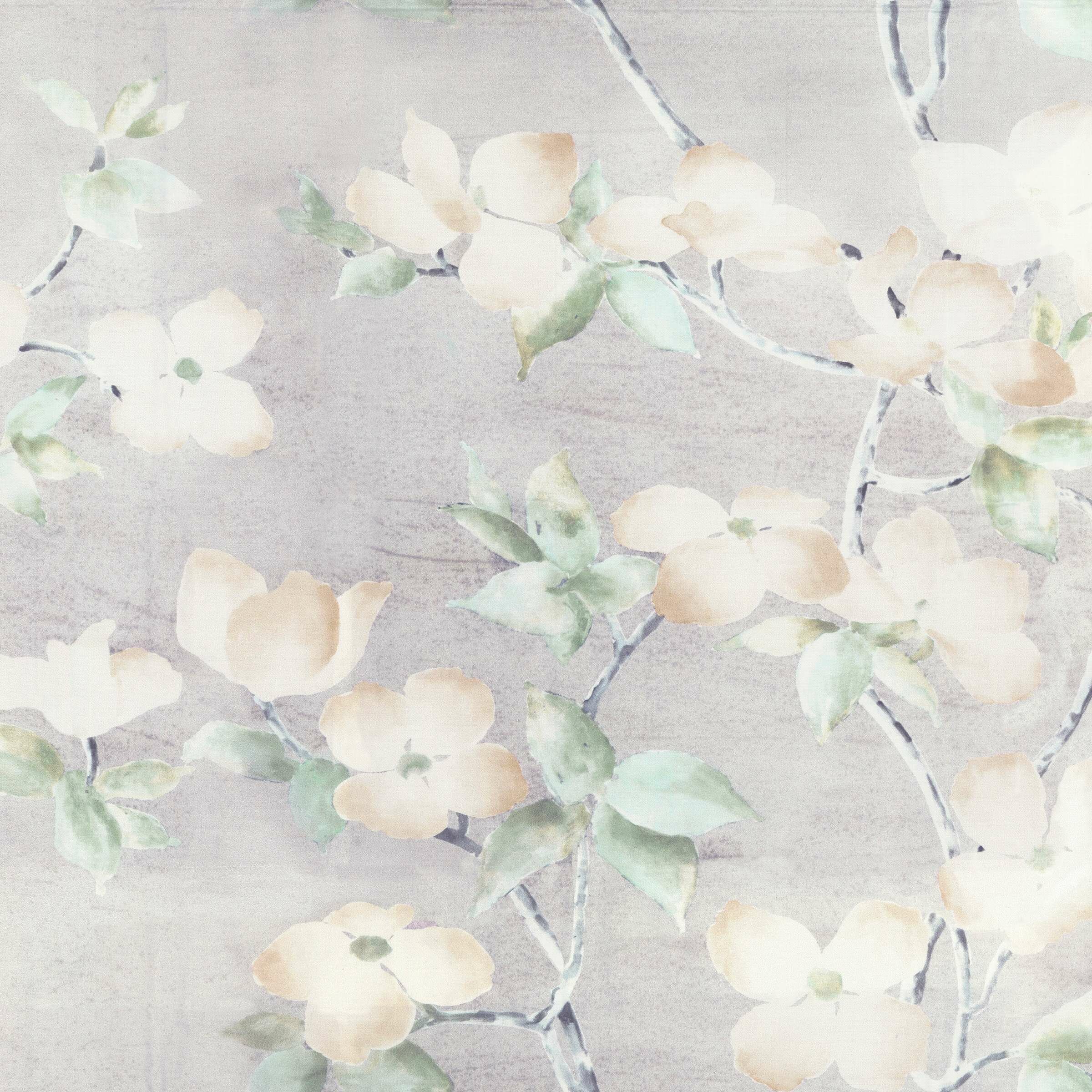 Annie Selke Home Celadon Dogwood 27' L x 27 W Wallpaper Roll