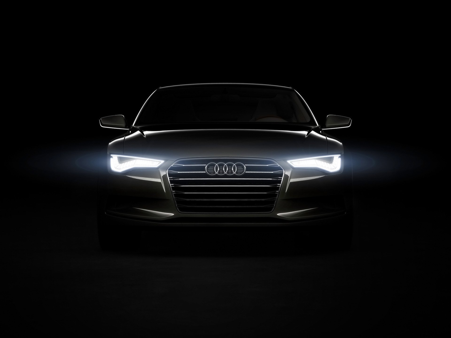 Black lights Audi concept cars German cars wallpaperx1440