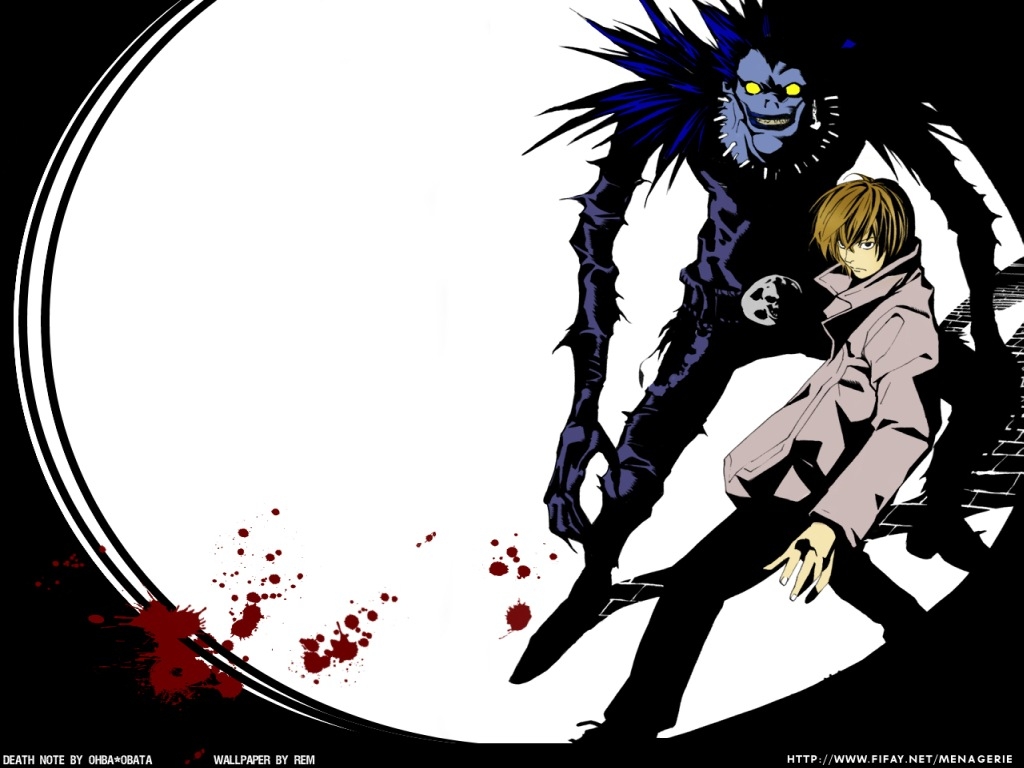 Download Wallpaper, Download 1024x768 death note ryuk yagami light 1024x768 wallpaper Wallpaper –Free Wallpaper Download