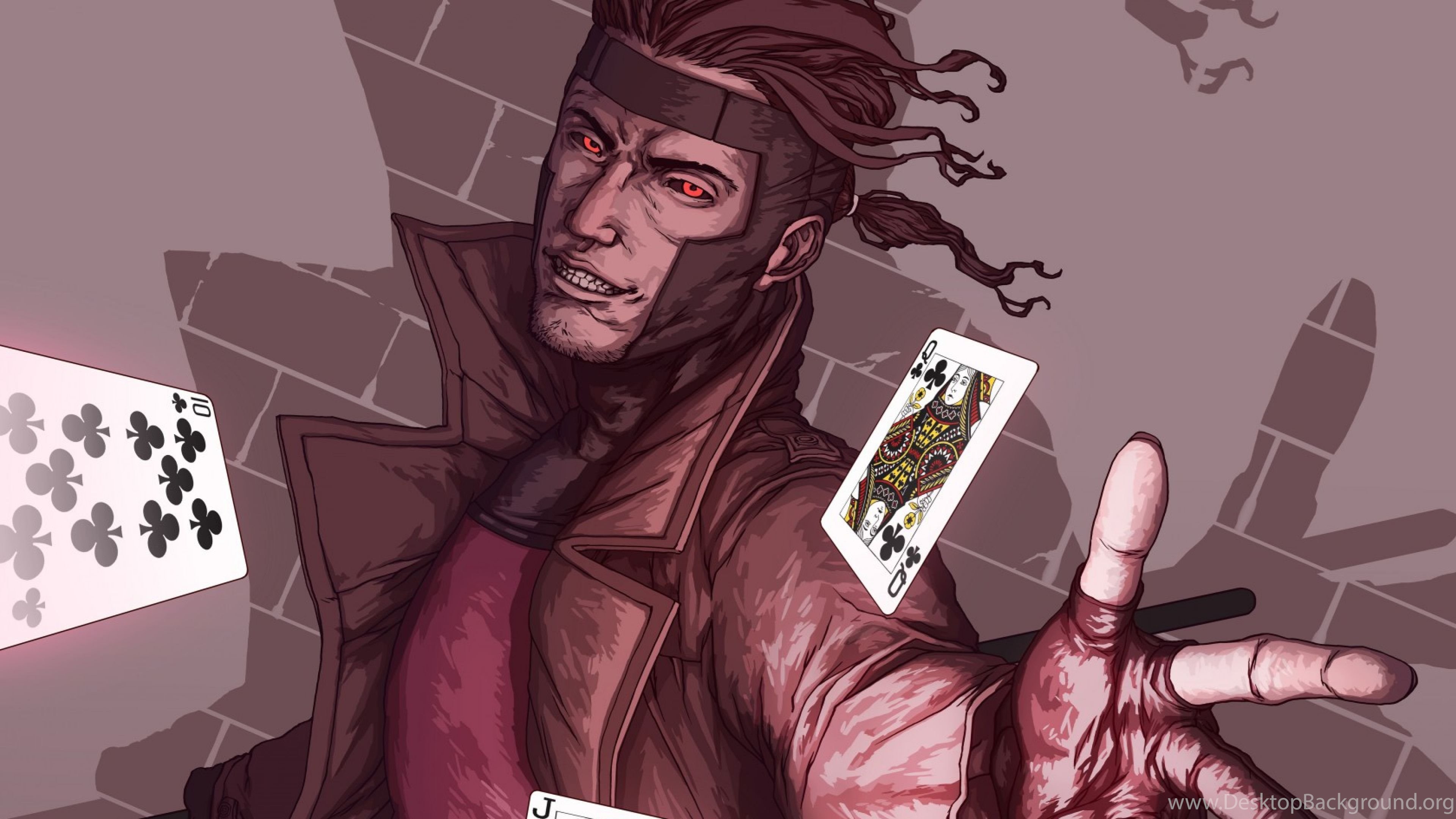 Download Wallpaper 3840x2160 X men, Gambit, Marvel Comics, Art. Desktop Background