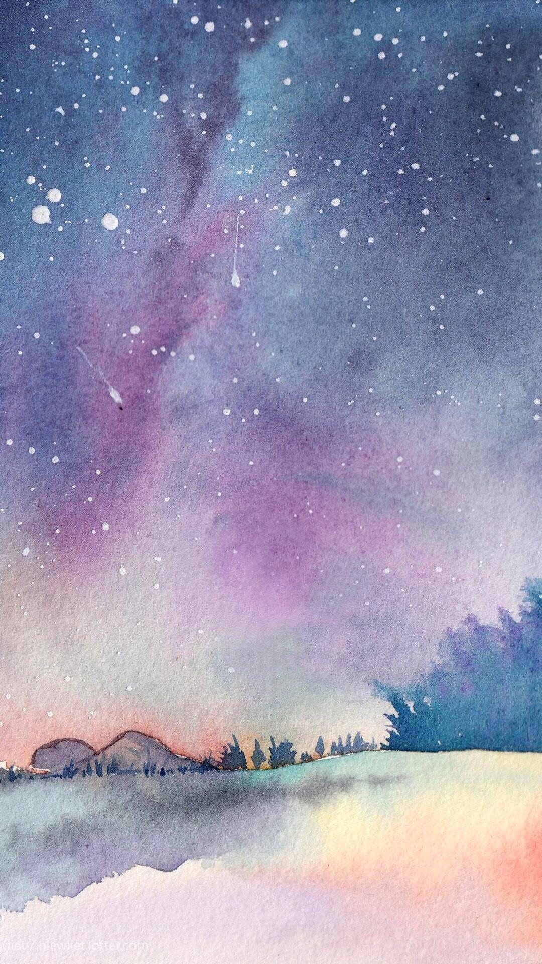 Watercolor Sky Wallpaper
