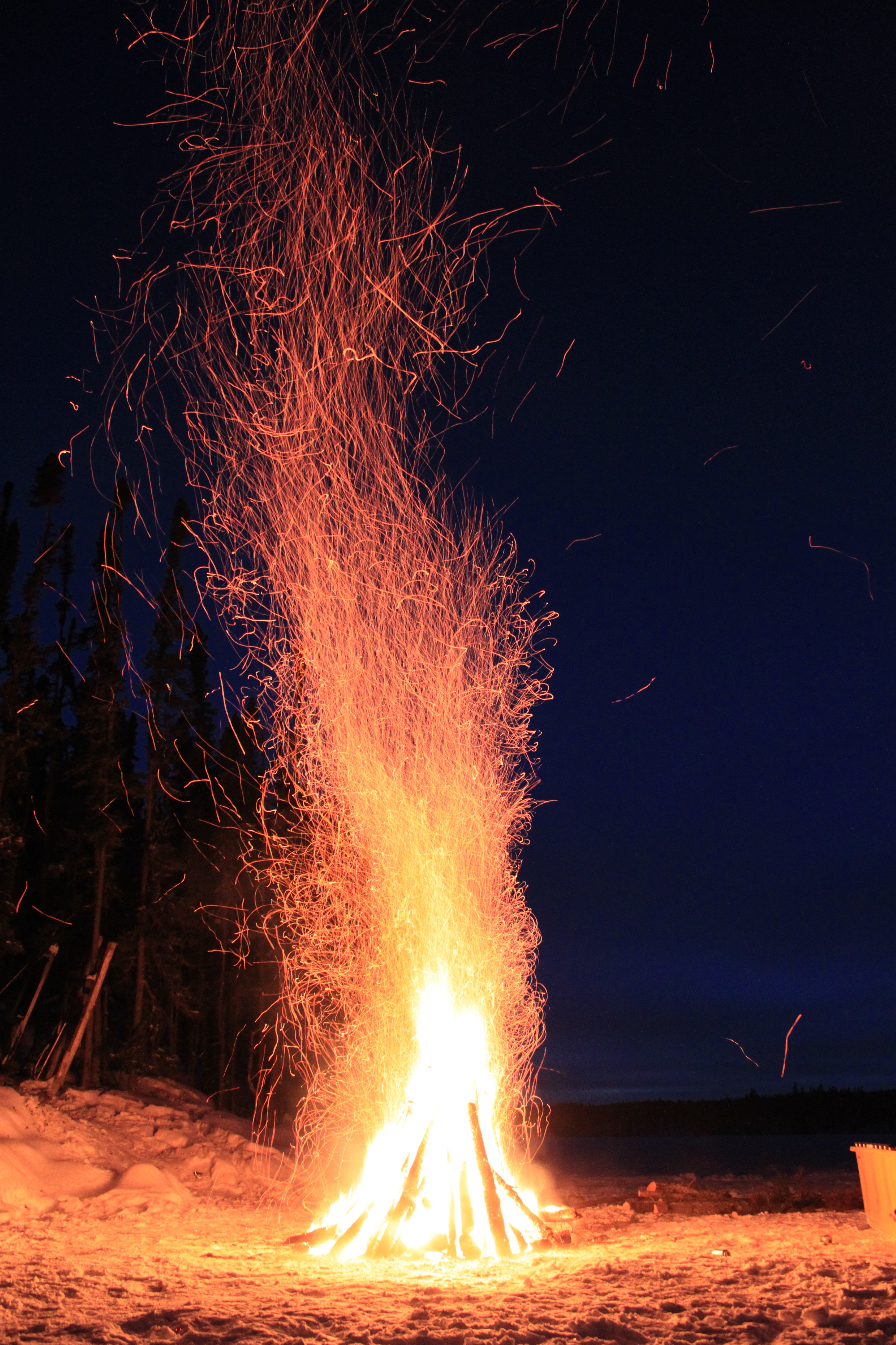 Free Image, winter, night, sparkler, flame, fire, campfire, bonfire, hot, warmth 3168x4752