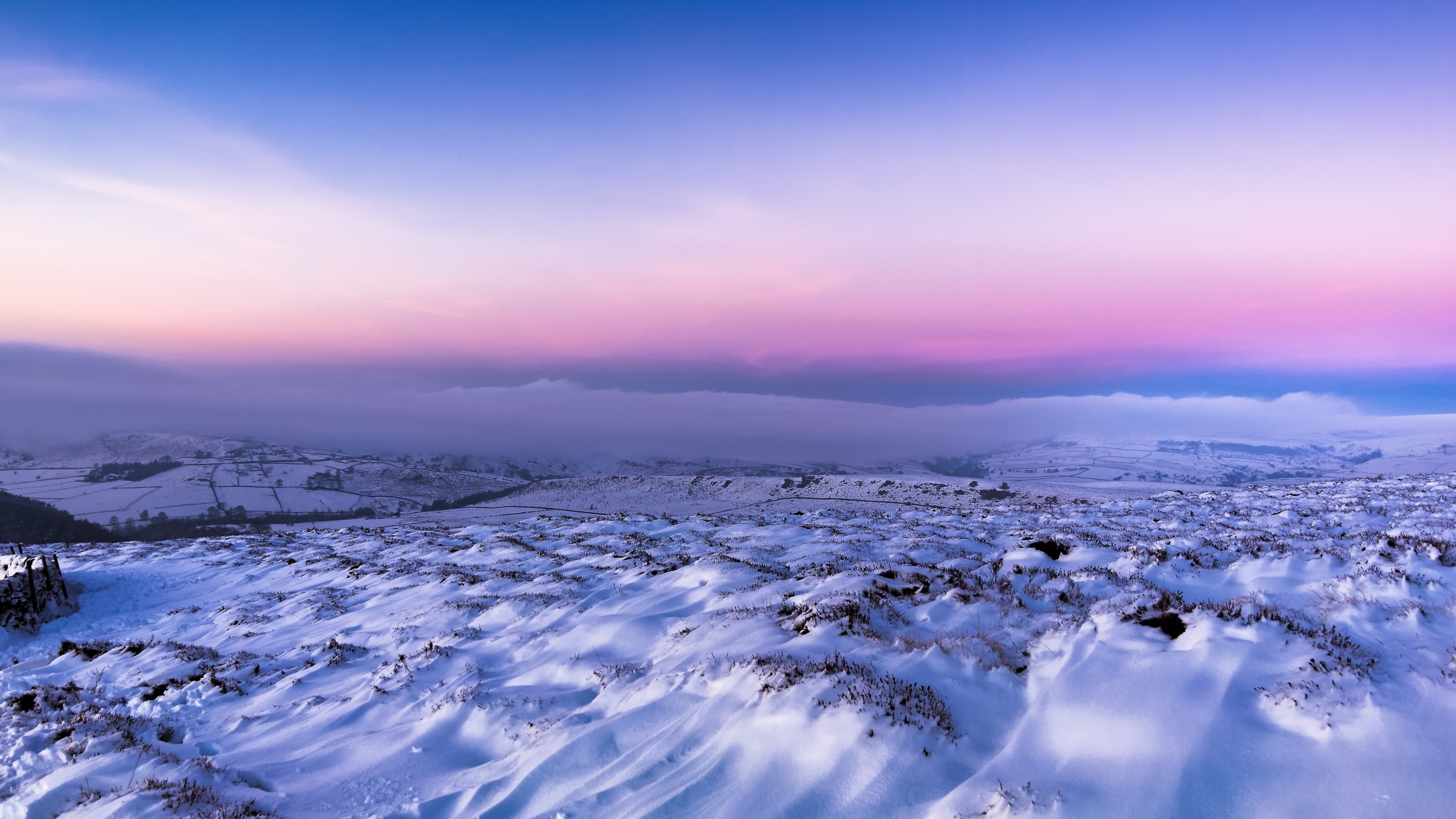Winter Snow Field Beautiful 4K Wallpaper Download For All Smart Phone