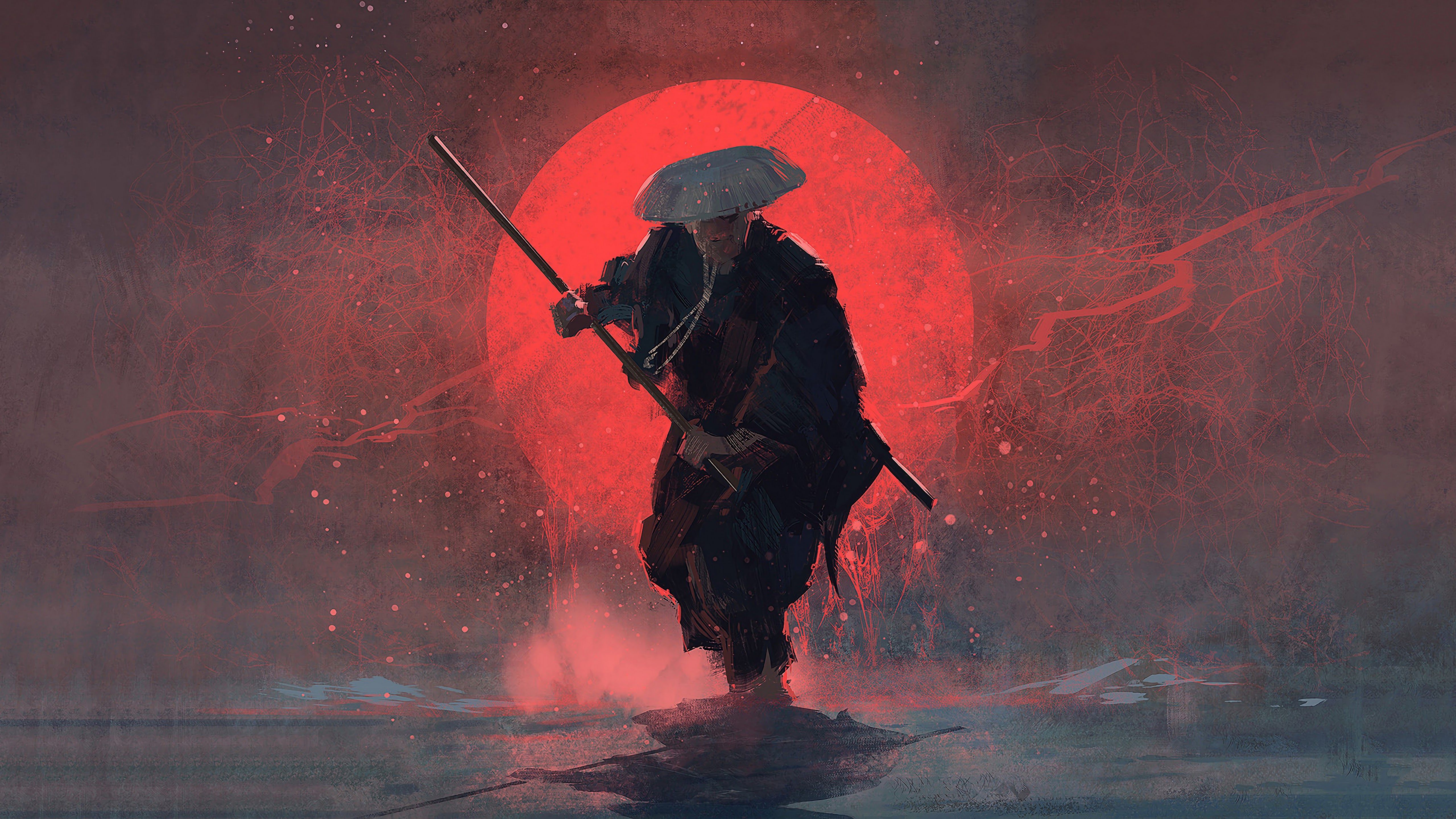 samurai ) 8K 7680x4320. Samurai wallpaper, Dark artwork, Fantasy art