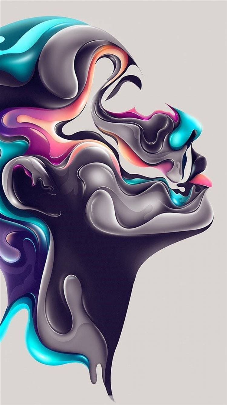 Abstract Design Steel Portrait Art iPhone 8 Wallpaper Free Download