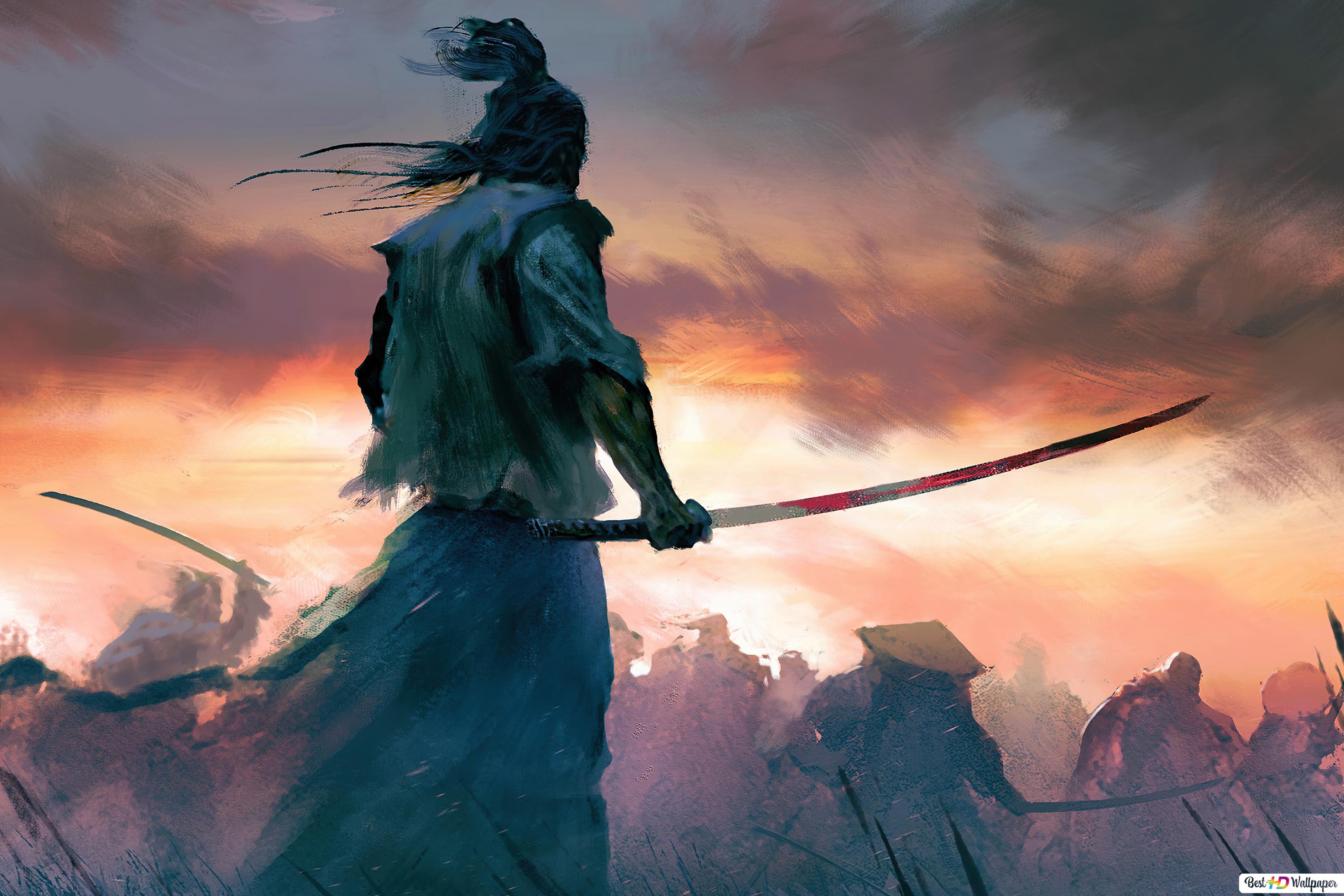 Samurai Warrior Art HD wallpaper download