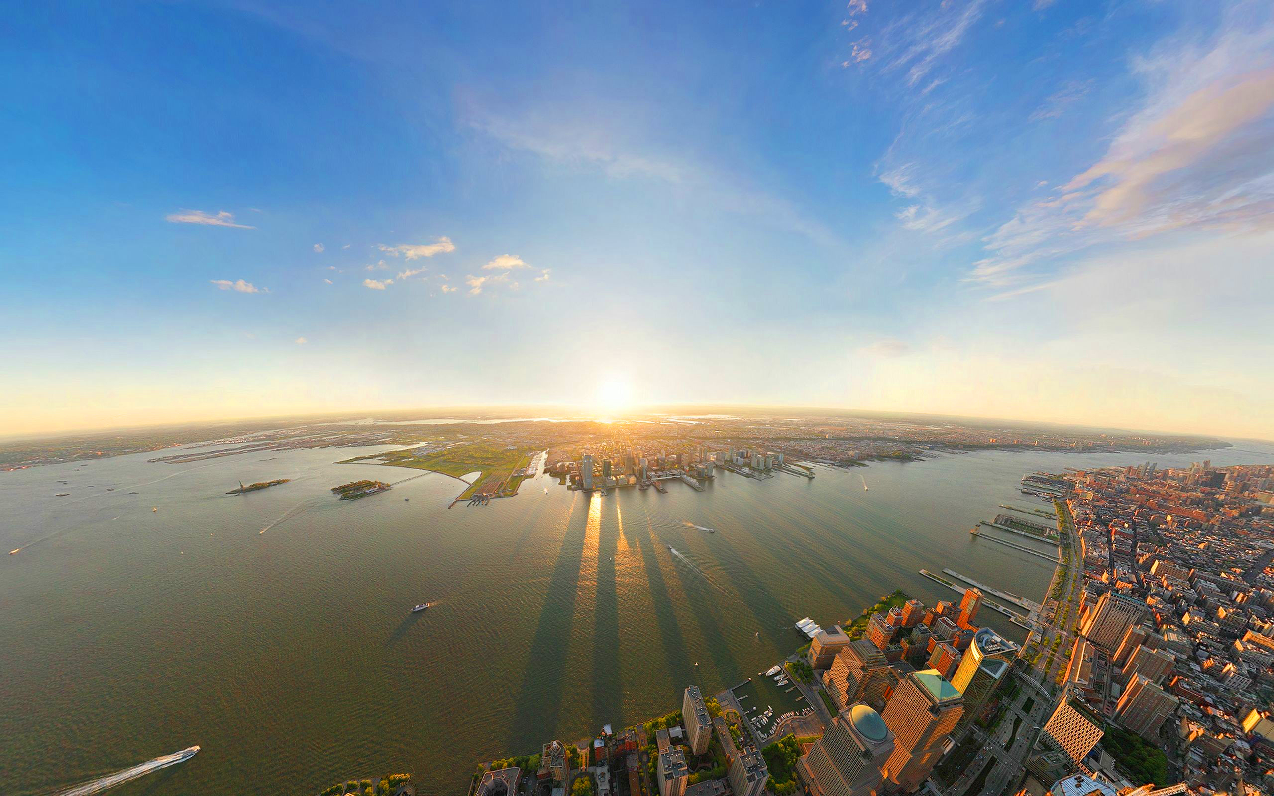 New york city sunrise panorama