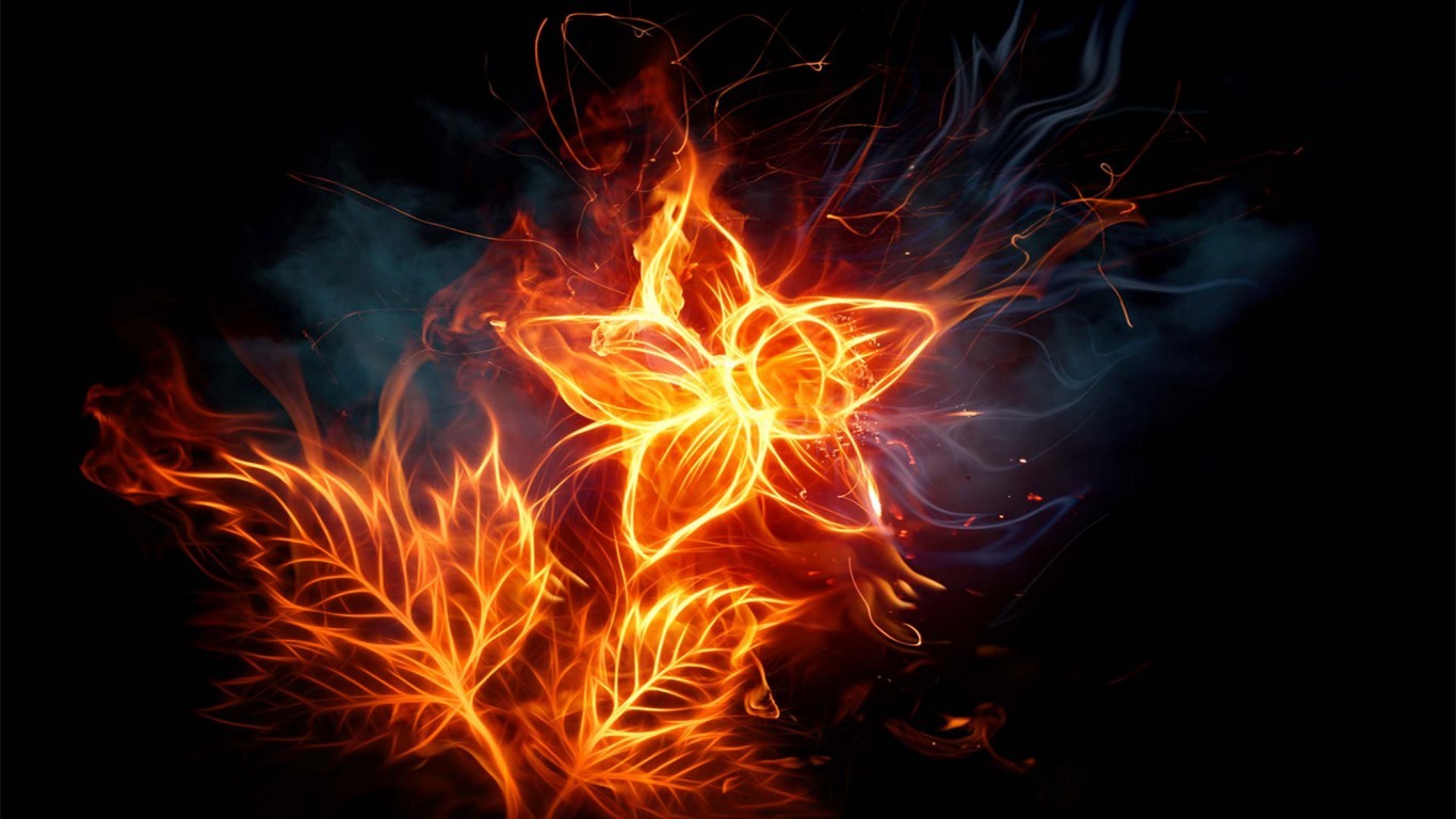 Wallpaper, illustration, digital art, artwork, smoke, fire, sparkler, flame, computer wallpaper, font 1366x768
