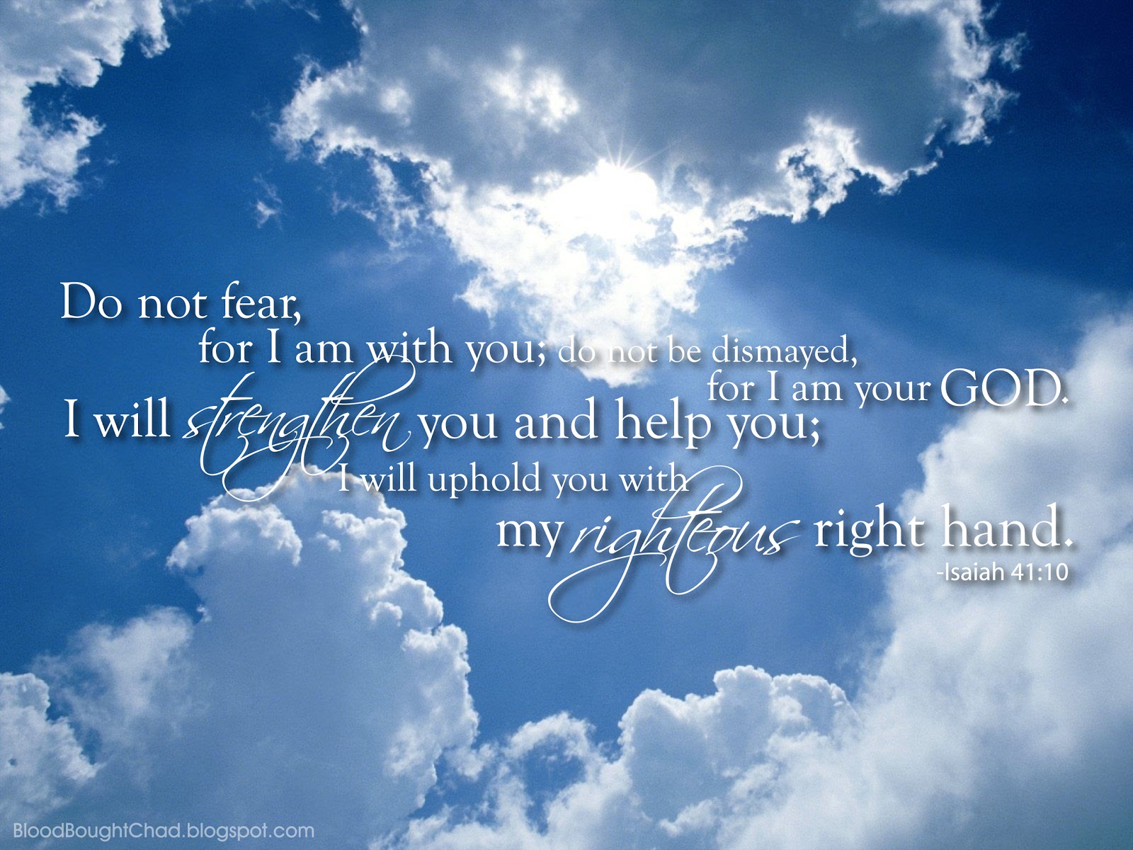 Isaiah 41:10. Free Christian Image