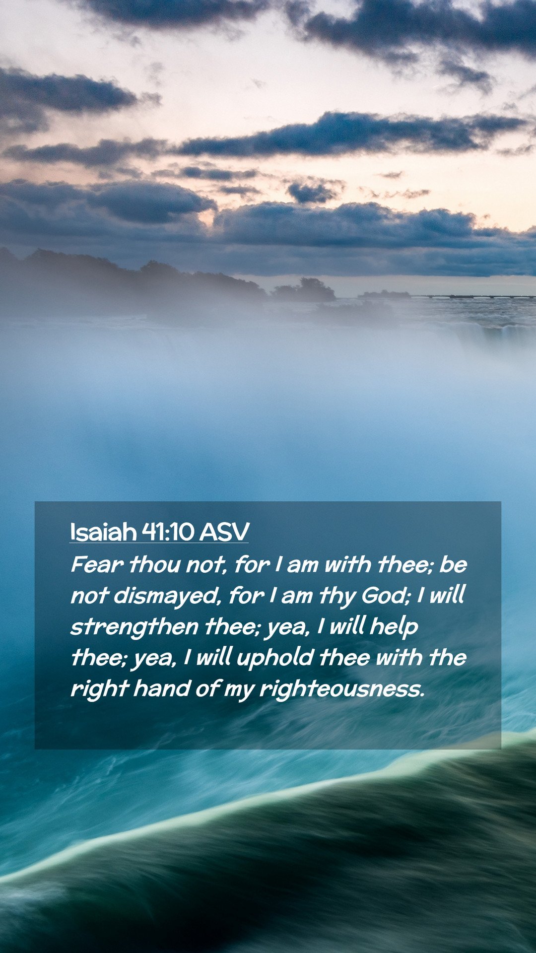 Isaiah 41:10 ASV Mobile Phone Wallpaper thou not, for I am with thee; be not