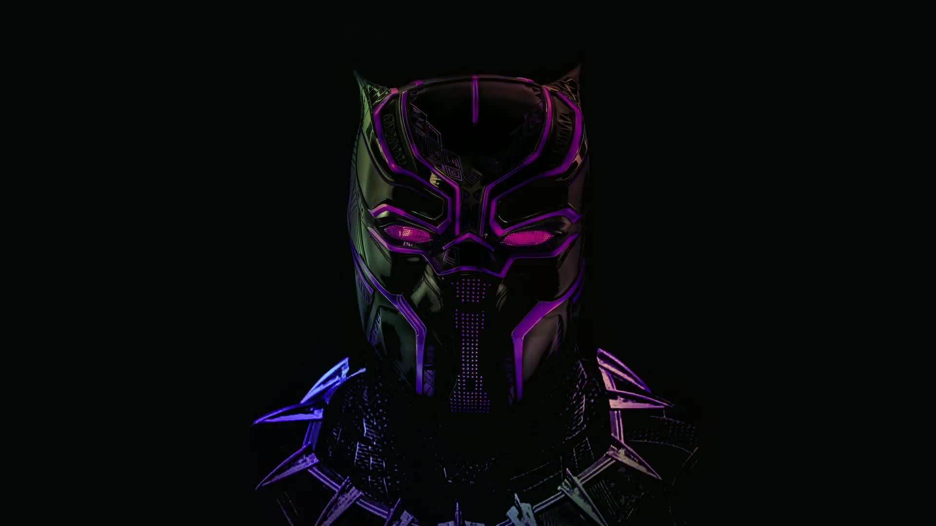 Black Panther Mask Marvel RGB Desktop Wallpaper