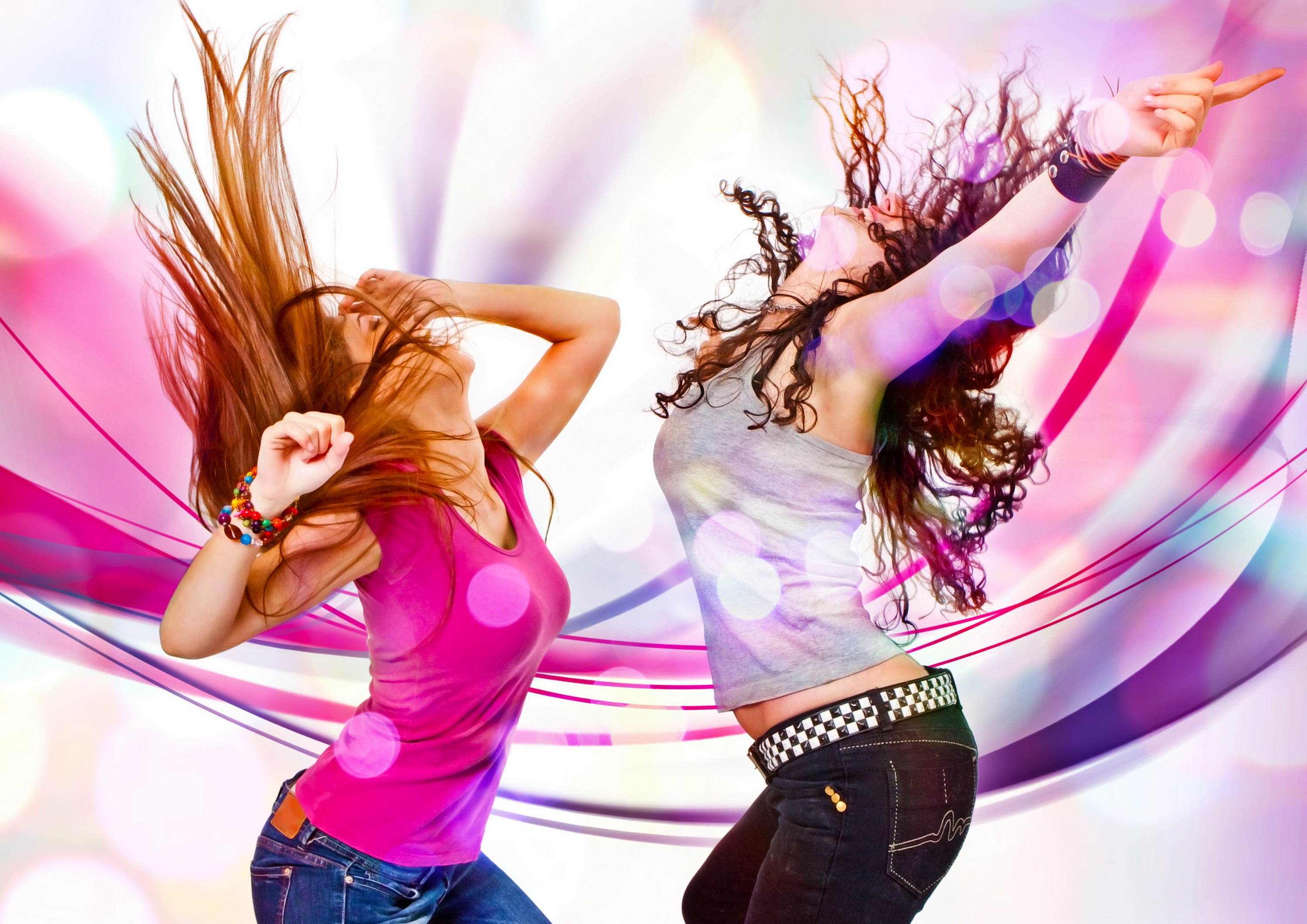 Wallpaper girl, woman, dance, disco, colors desktop wallpaper Girls GoodWP.com