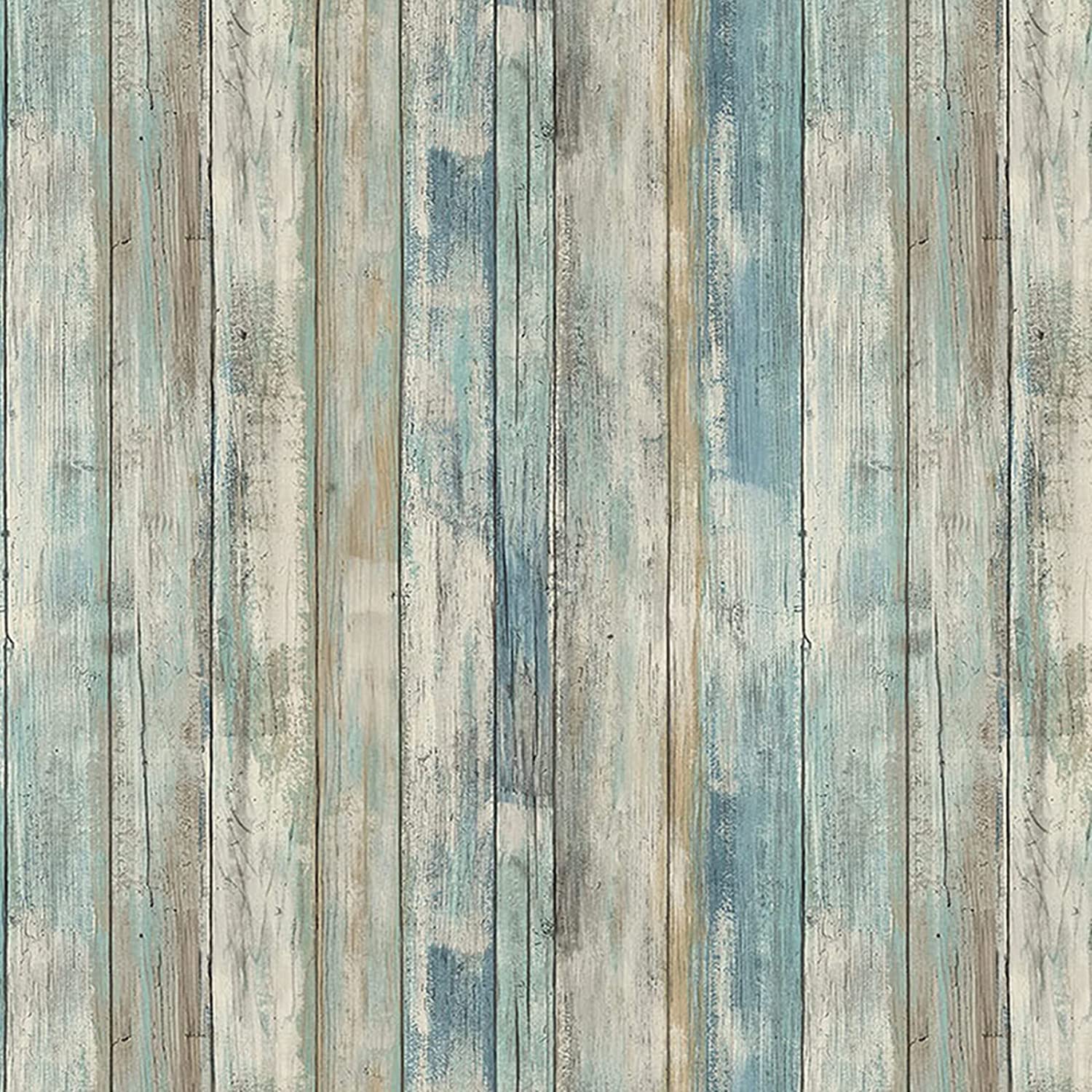 Buy Wood Wallpaper Rustic Distressed Wood Peel And Stick Wallpaper 17.71 X 236.2 Self Adhesive Removable Wall Paper Wood Plank Covering Decorative Vintage Wood Panel Wooden Grain Vinyl Film Roll Online In Indonesia