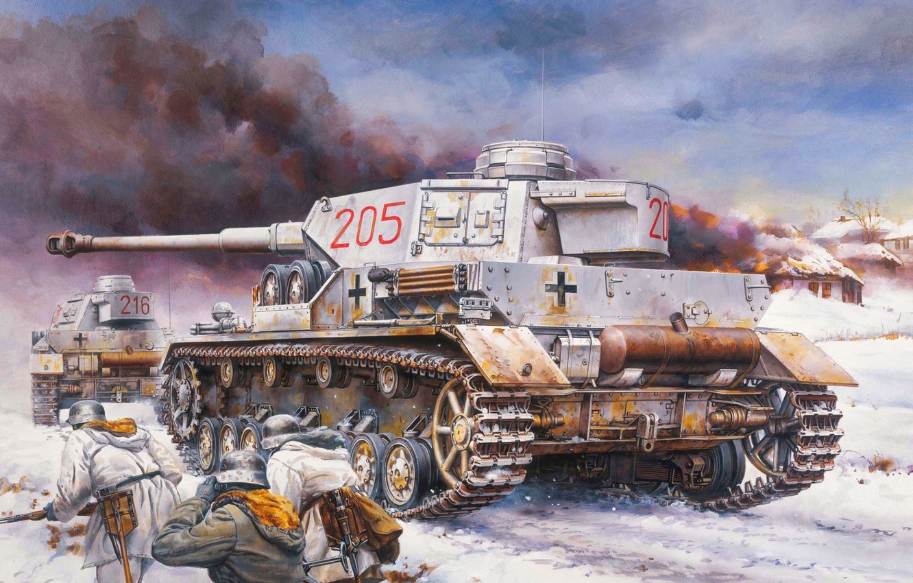 Wallpaper figure, tank, average, Panzer Pz.Kpfw. IV Ausf. G image for desktop, section оружие
