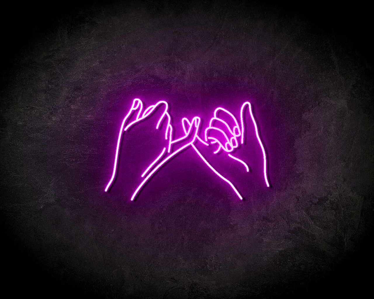 Pinky Promise neon sign neonsign.nl. LED schermen, LED Neon Sign, LED reclame & LED scherm specialist