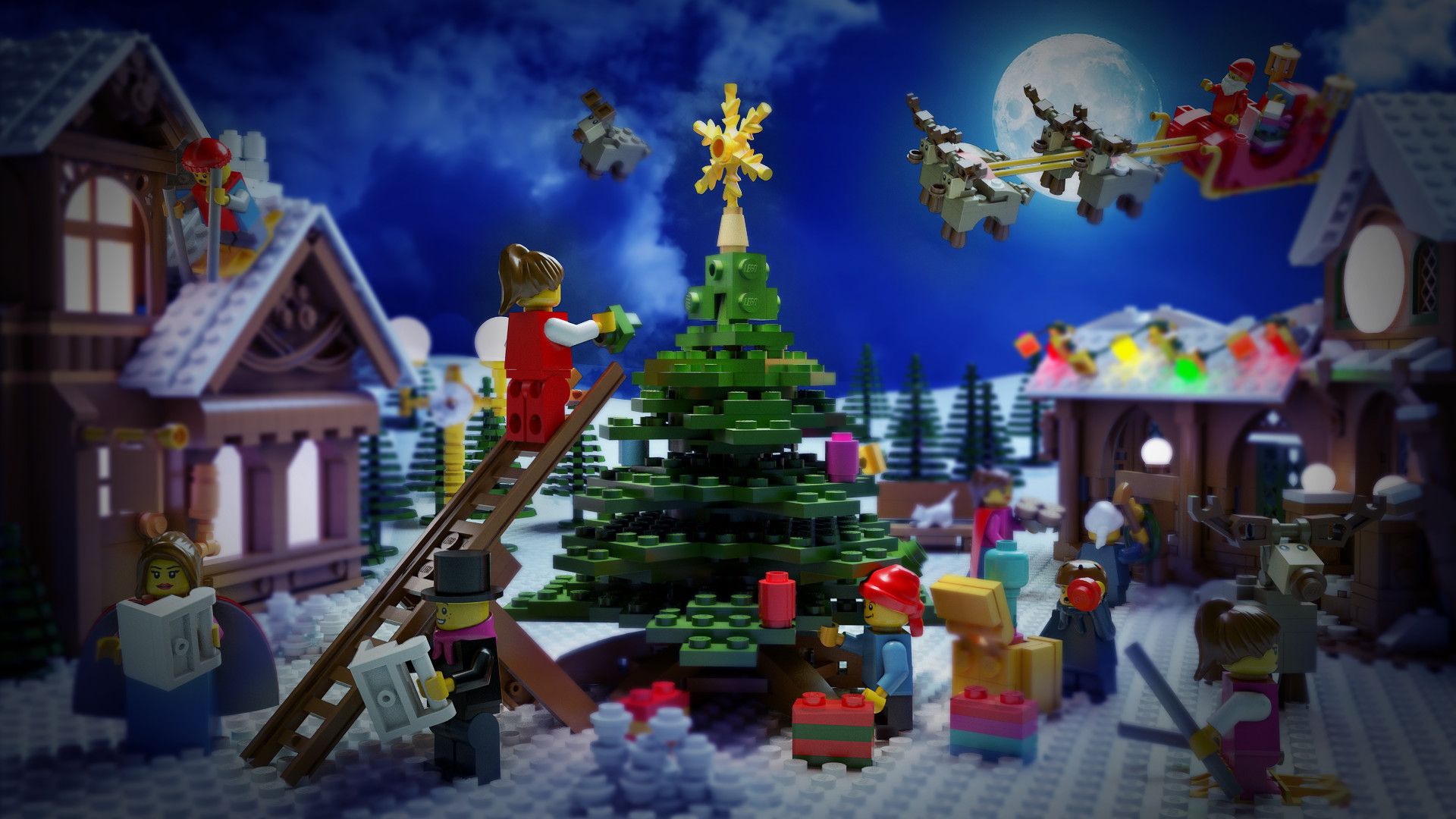 Lego Christmas Wallpaper Free Lego Christmas Background