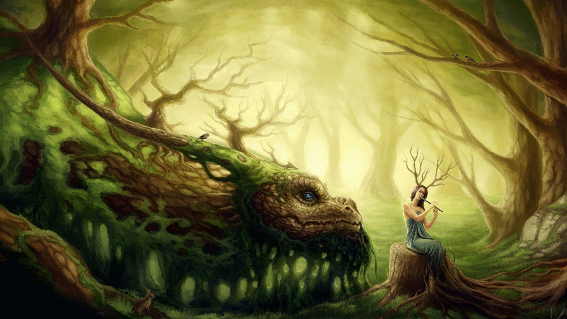 Fairy and forest dragon wallpaper. Forest fairy, Fairy dragon, Fantasy dragon
