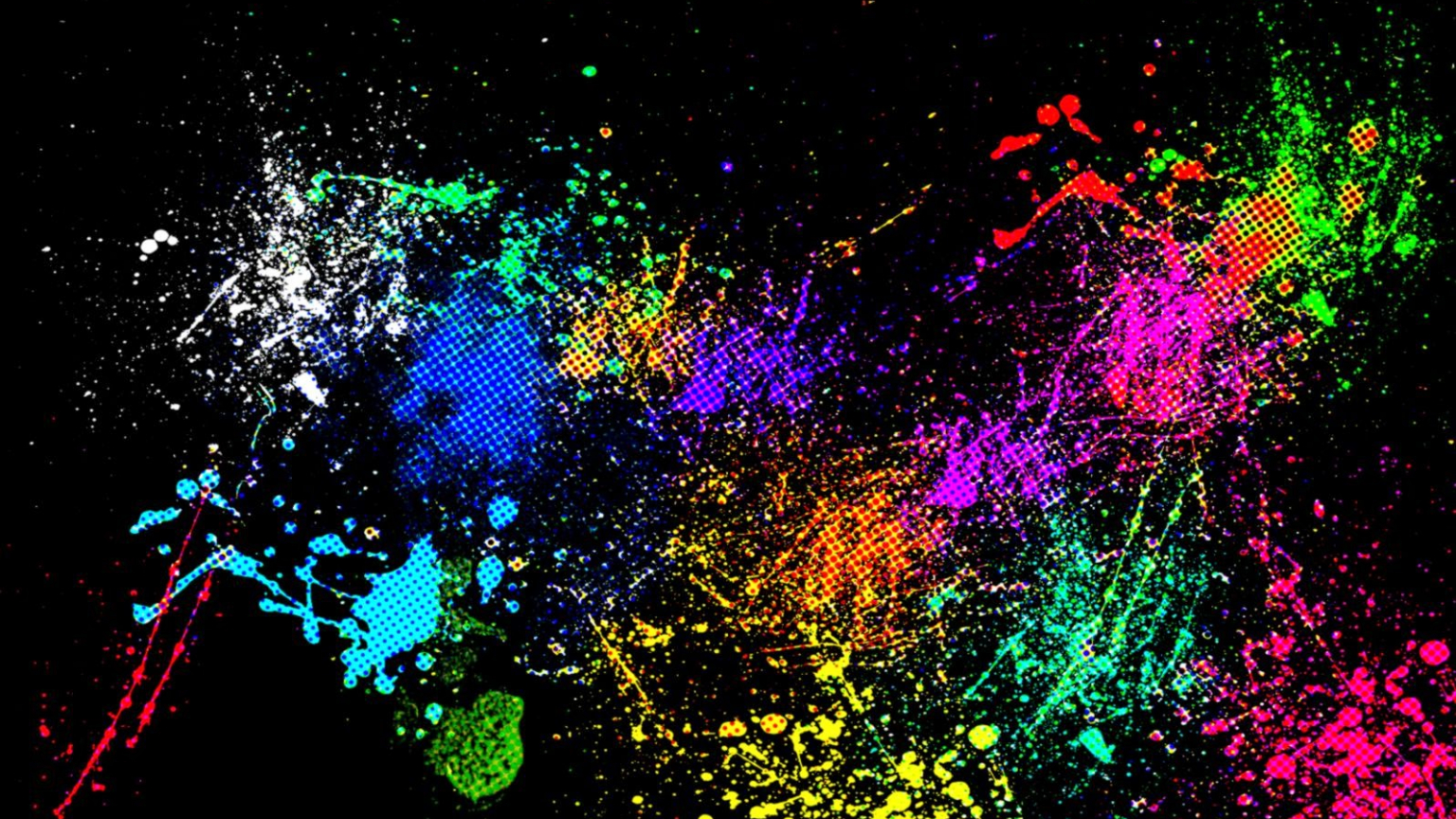 neon paint splatters wallpaper