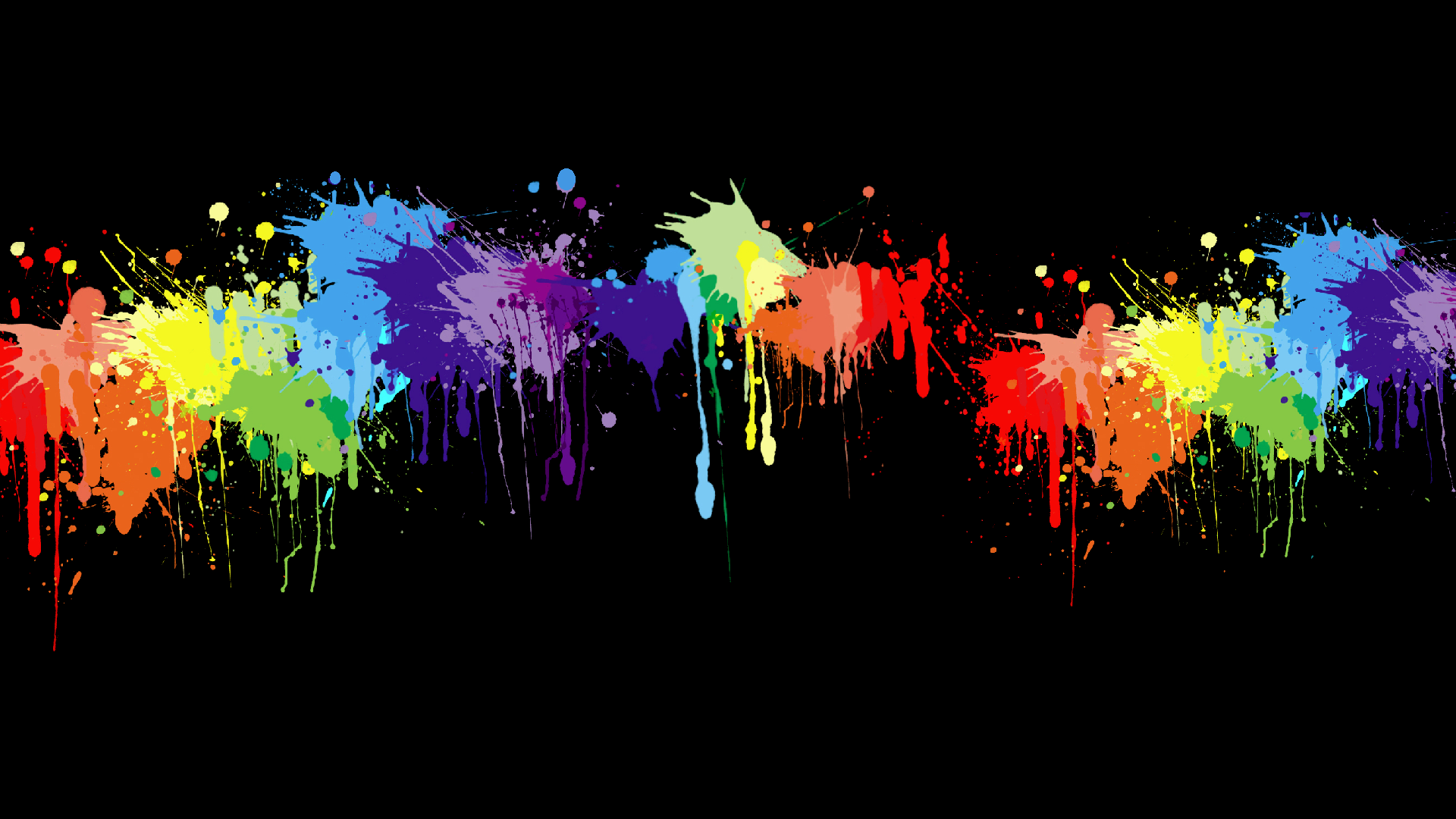 Neon Paint Splatters Background