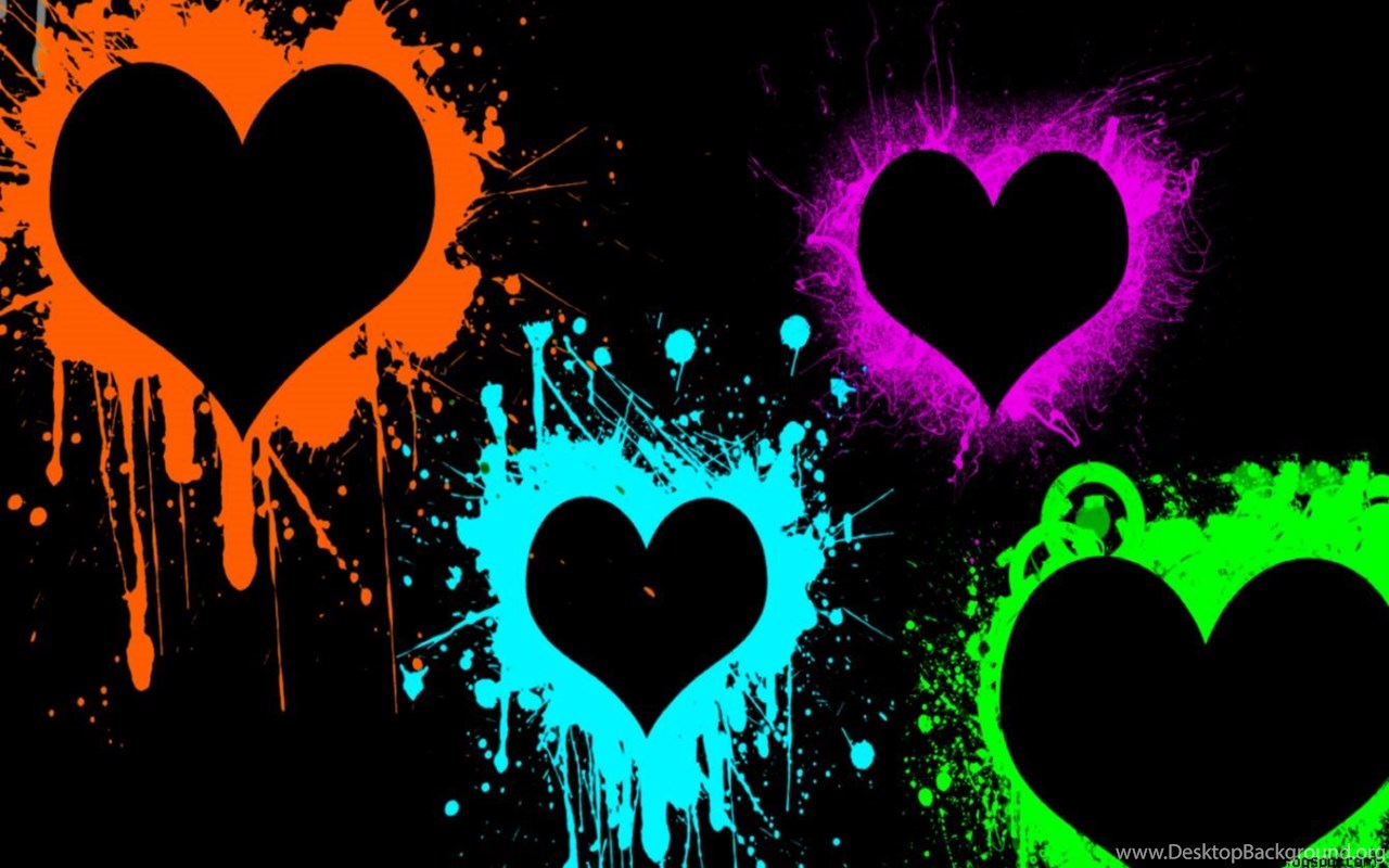 Neon Paint Splatter Desktop Background Desktop Background