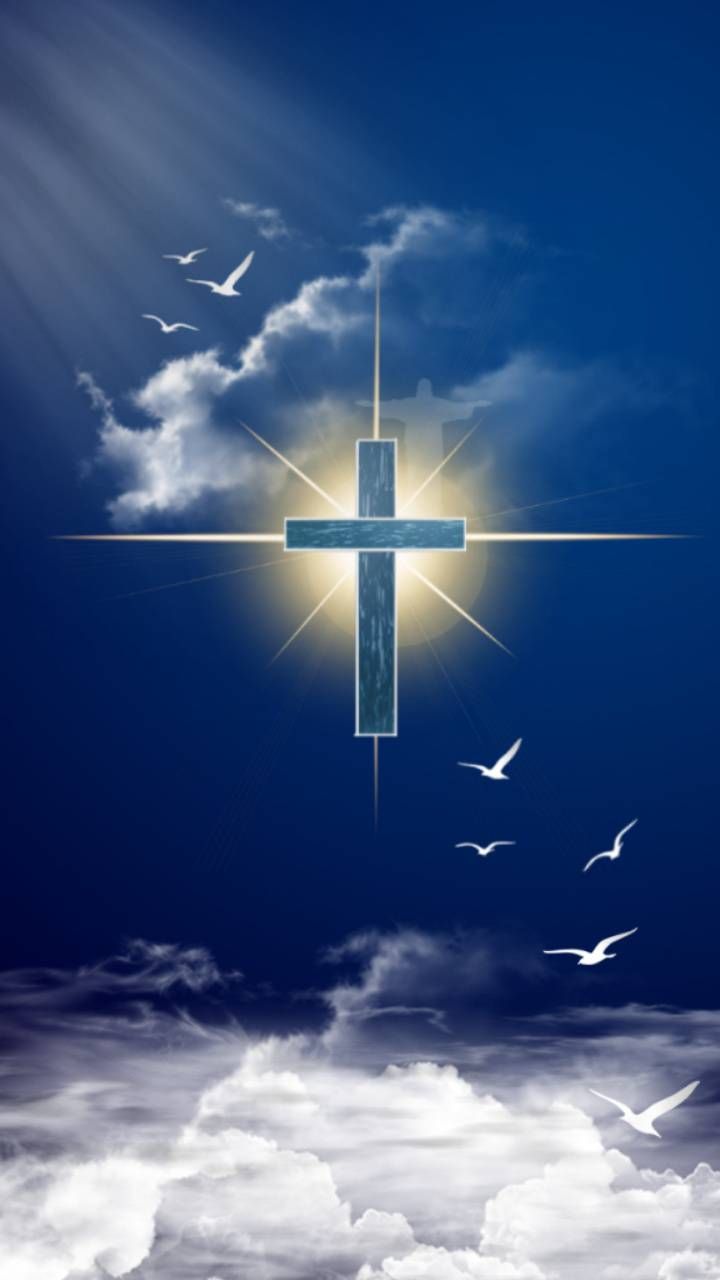 Blue sky cross. Cross wallpaper, Jesus image, Jesus picture