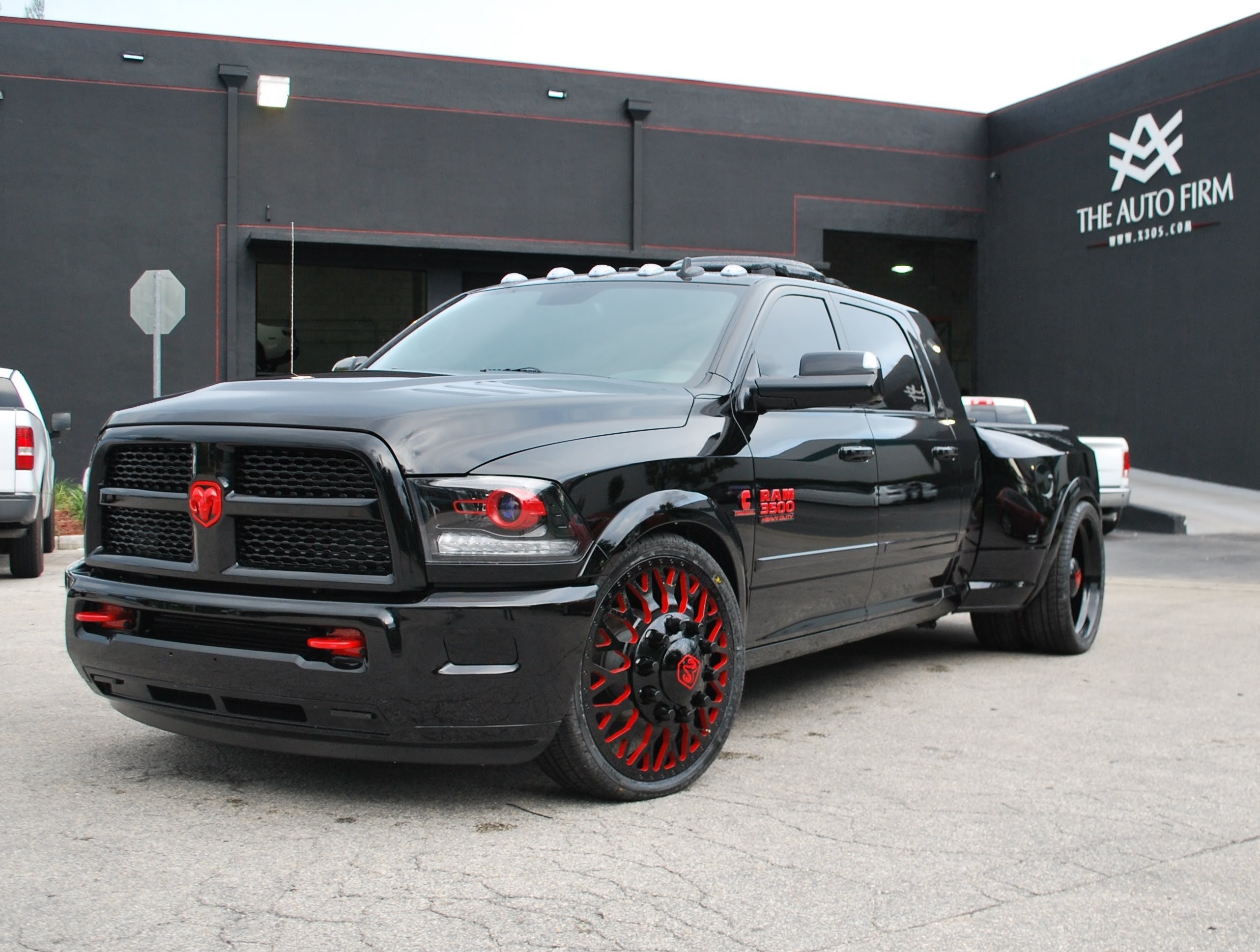 Avorza, Dodge, Ram, Dually, Black, And, Red, Edition Wallpaper HD / Desktop and Mobile Background