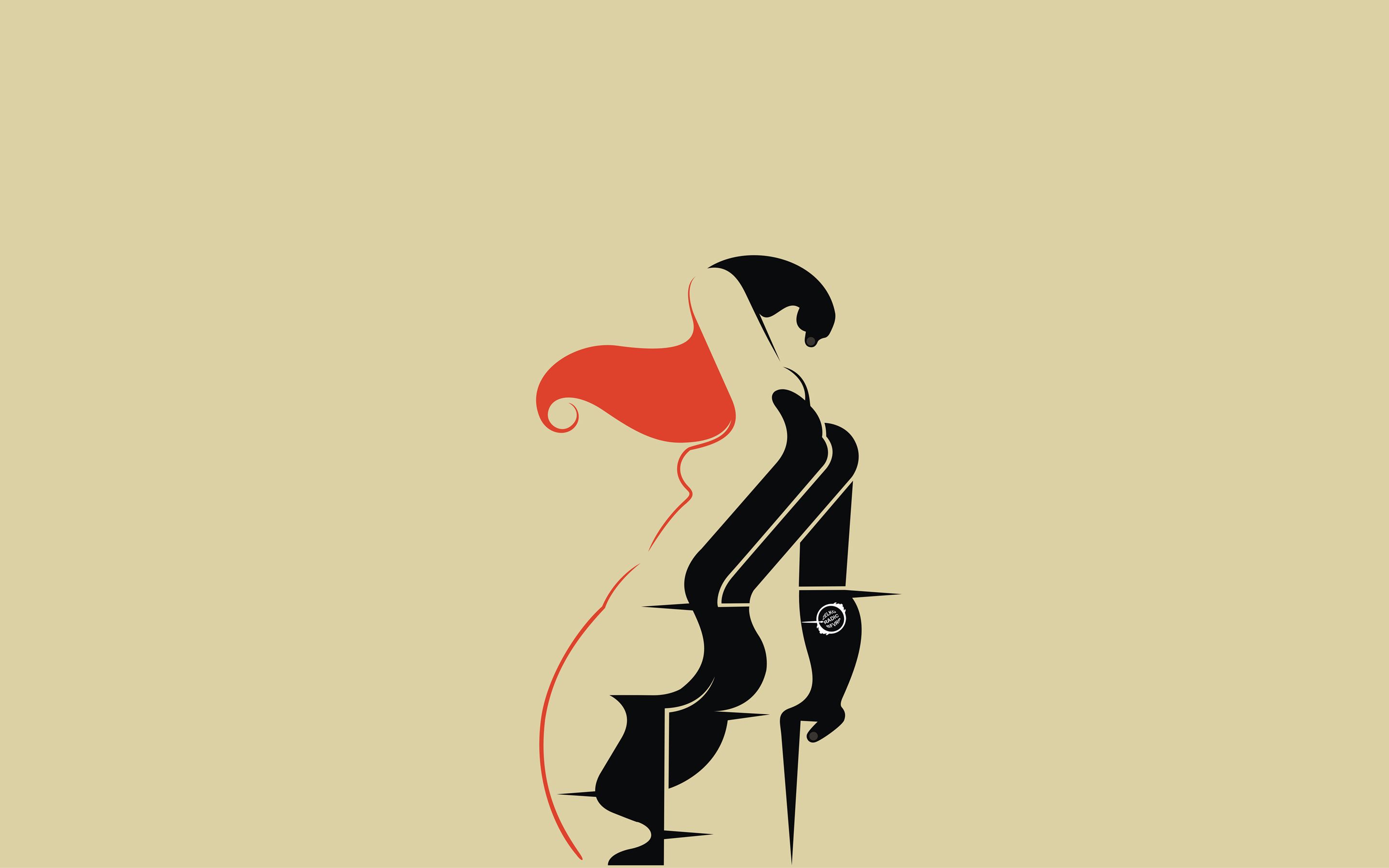 Girl Minimalist Wallpaper