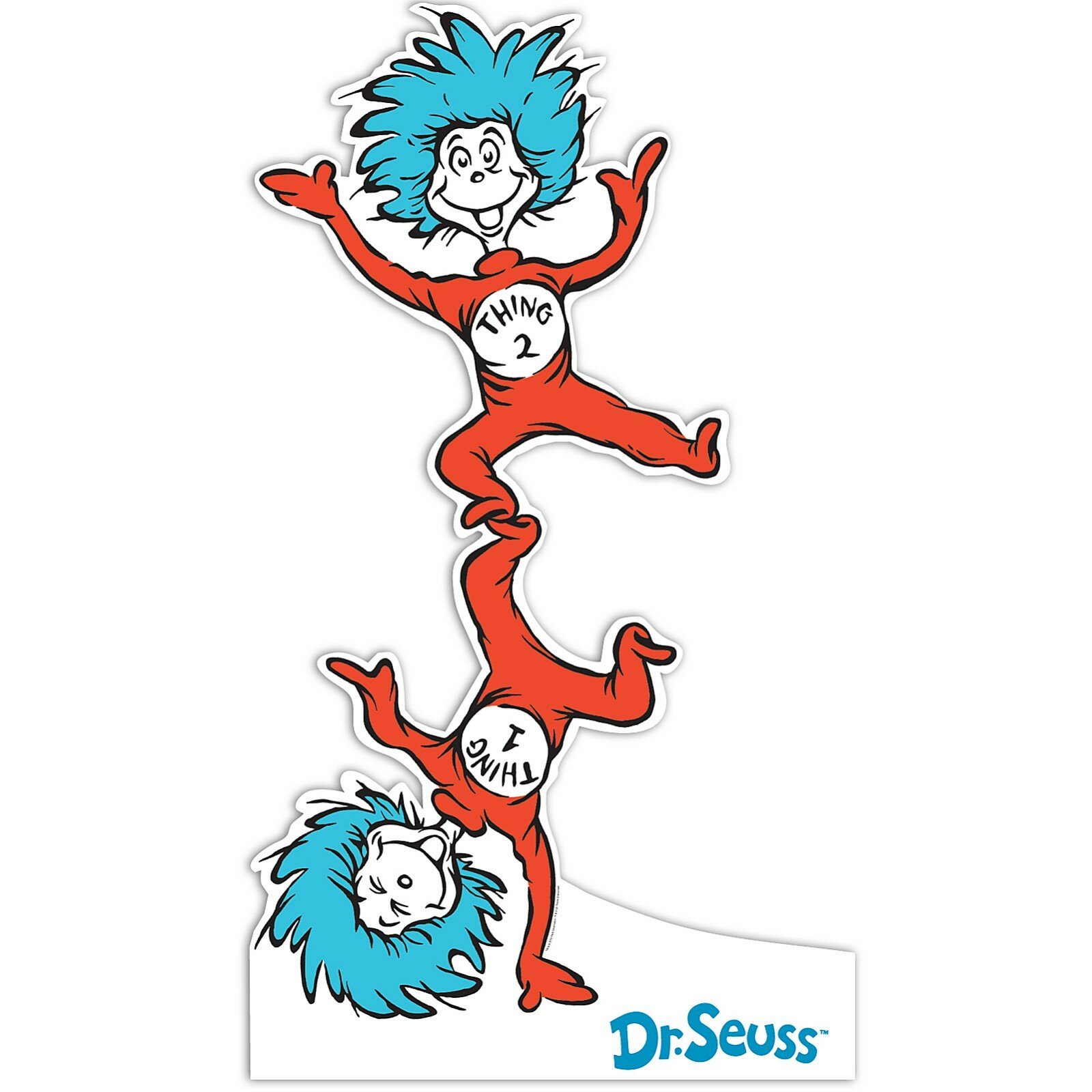 NA Dr. Seuss Thing 1 and Thing 2 Standup