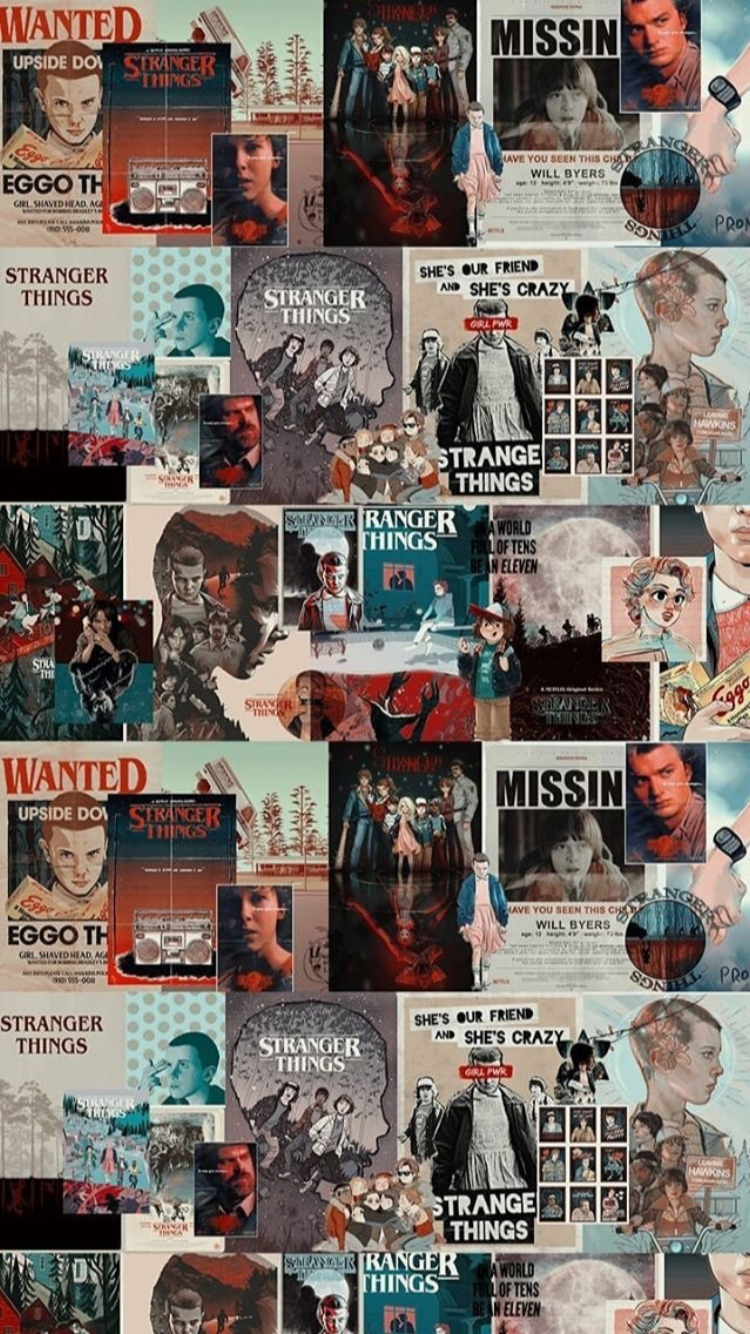 Stranger Things Collage Wallpapers Wallpaper Cave 1985