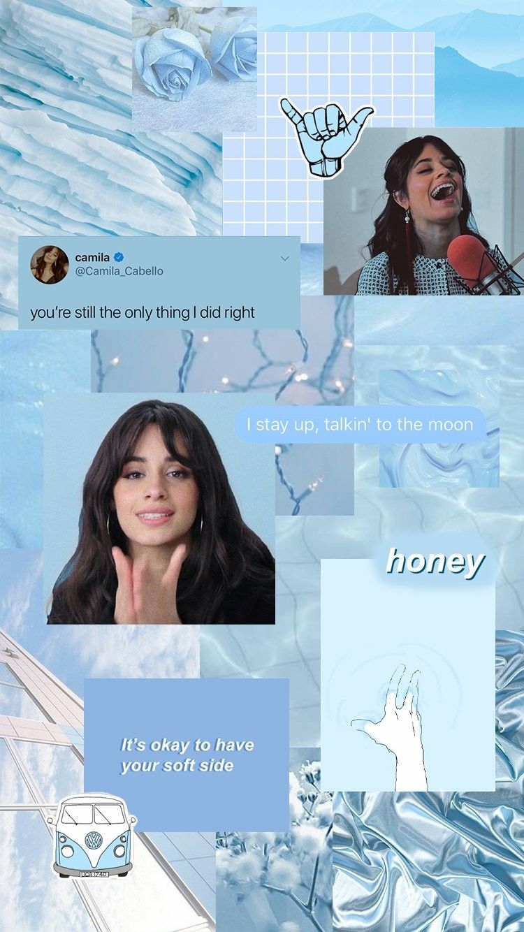 Camila Cabello Wallpaper. Camila cabello, Blue aesthetic pastel, iPhone wallpaper quotes funny