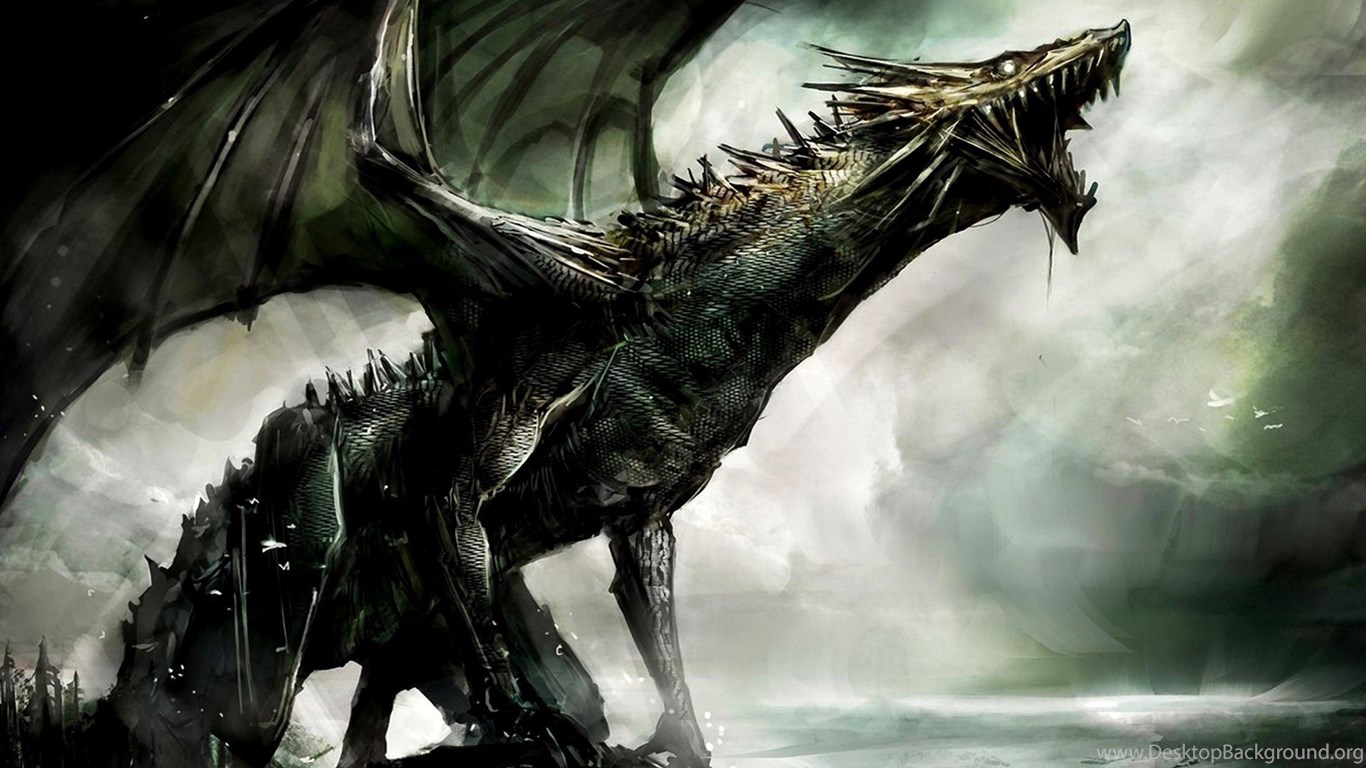 Artwork, Dragon, Fantasy Art, Concept Art, Dark, Spooky Wallpaper. Desktop Background