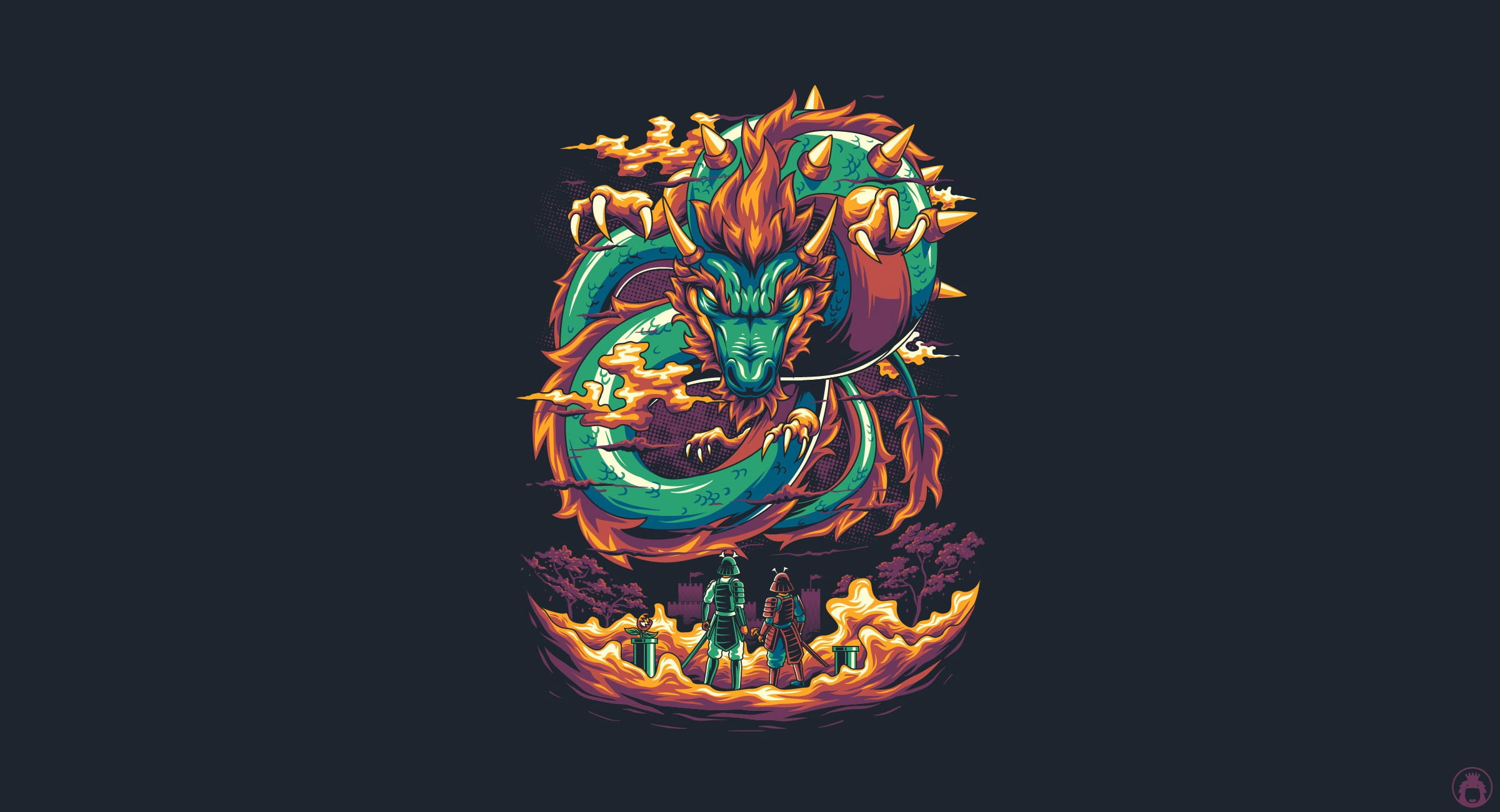 Wallpaper Dragon, Art, Mario, Vector, Game, Background • Wallpaper For You HD Wallpaper For Desktop & Mobile